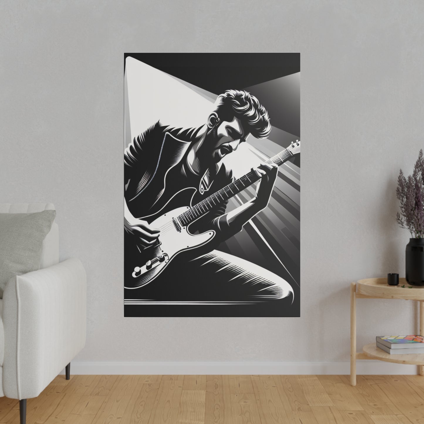 7426K - music art work, rockstar gifts, musician gift ideas, guitar art work, guitar artwork, guitar wall art canvas, playing guitar, decor