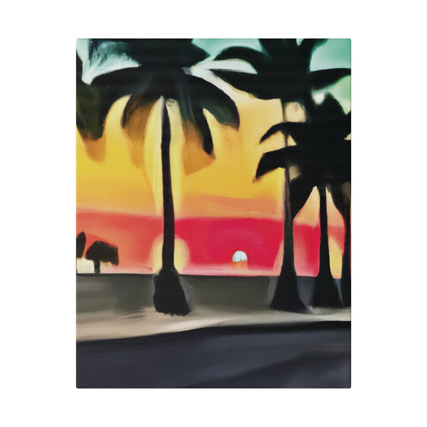 6057U - Miami Beach Sunset Painting Print | Miami | Beach | Sunset | Poster | Home Decor | Wall Art | Canvas