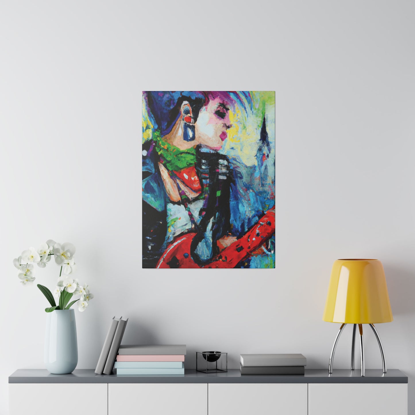 2183C - Rockstar Oil Painting Style Print | Poster | Home Decor | Wall Art | Music Art | Canvas