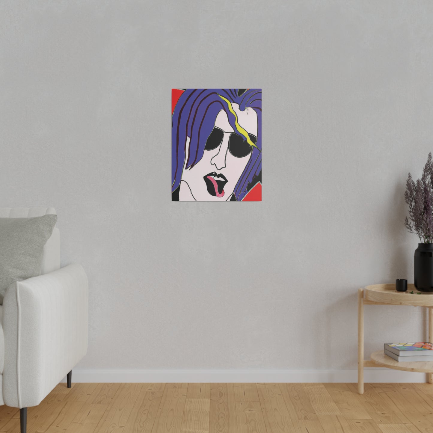 7258X - Rockstar Painting Print | Face | Abstract | Poster | Home Decor | Wall Art | Music Art | Canvas