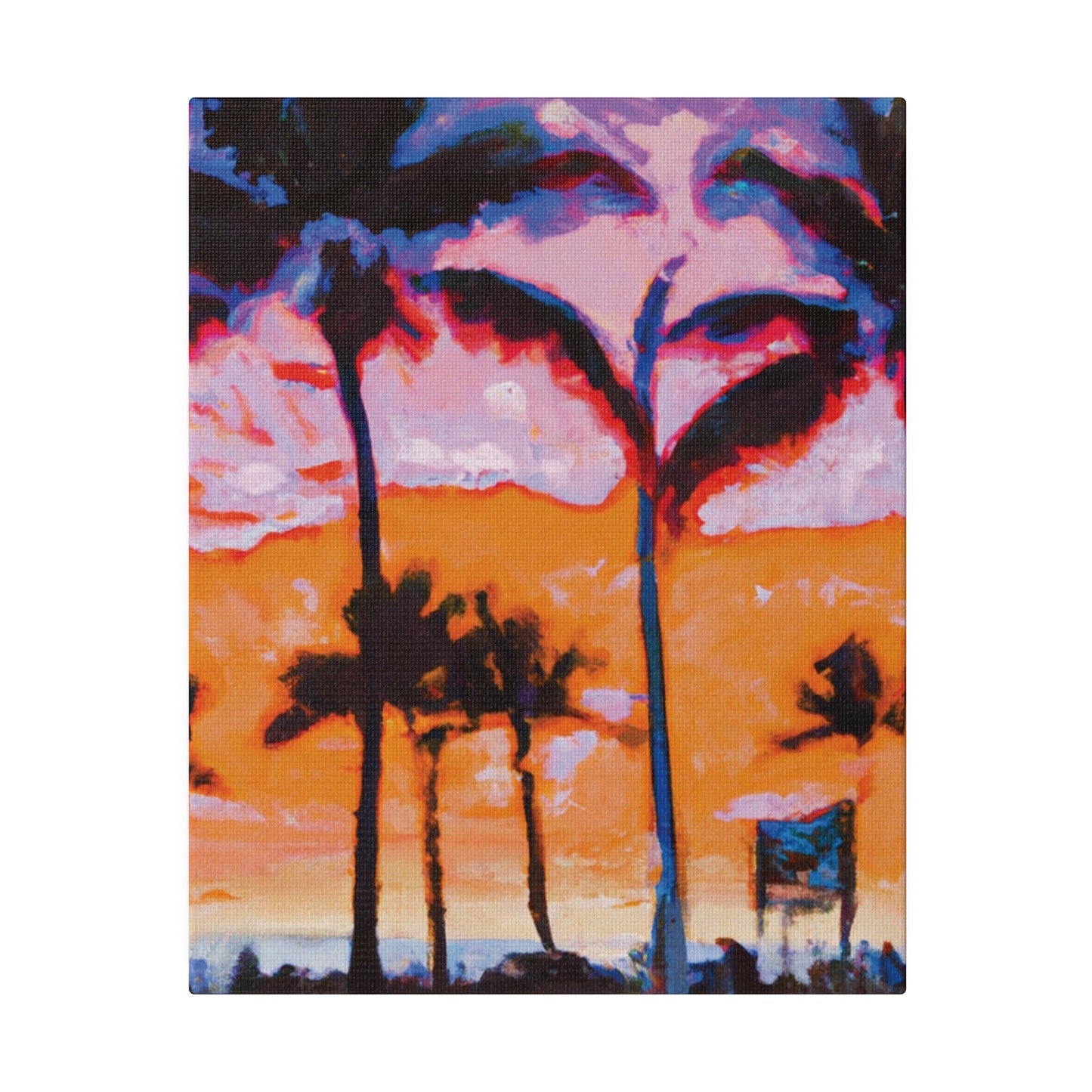 8373X - Miami Beach Sunset Painting Print | Miami | Beach | Sunset | Poster | Home Decor | Wall Art | Canvas