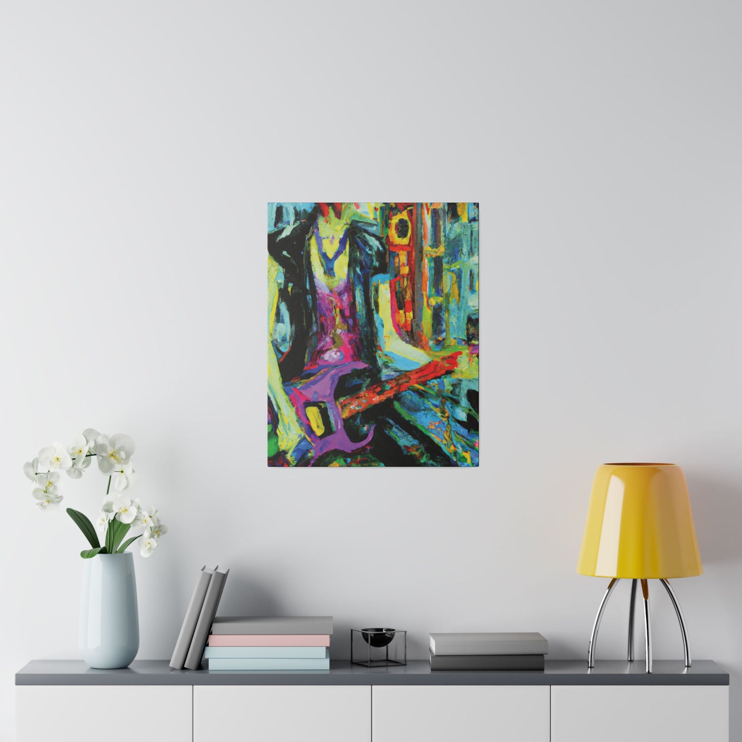 6863V - Rockstar Oil Painting Style Print | Poster | Home Decor | Wall Art | Music Art | Canvas