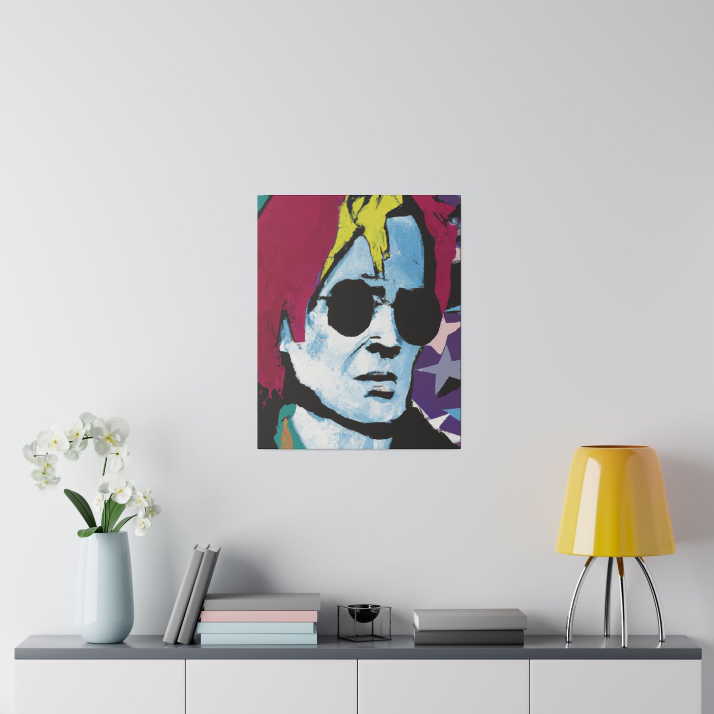 7157H - Rockstar Painting Print | Face | Abstract | Poster | Home Decor | Wall Art | Music Art | Canvas