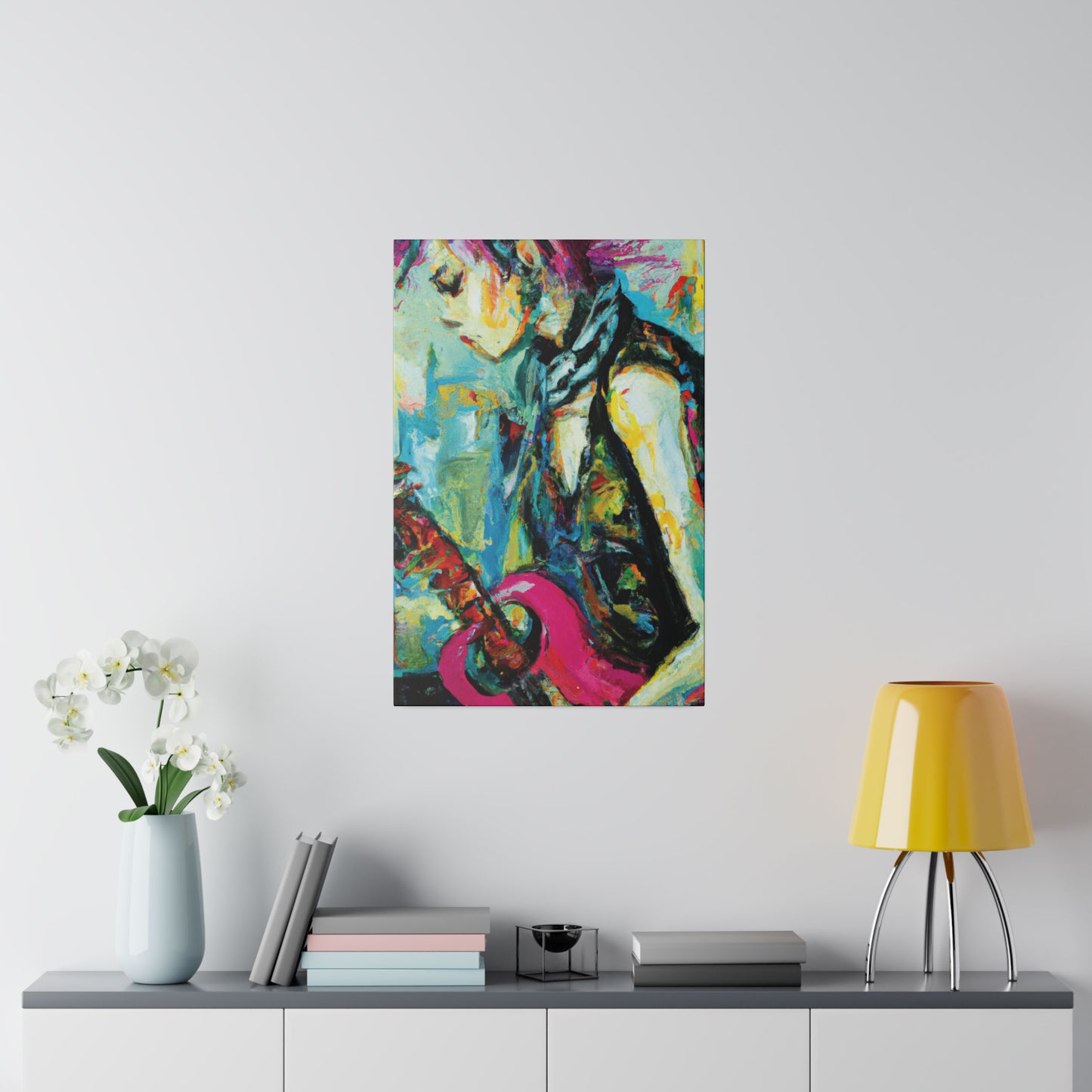 4727S - Rockstar Oil Painting Style Print | Poster | Home Decor | Wall Art | Music Art | Canvas