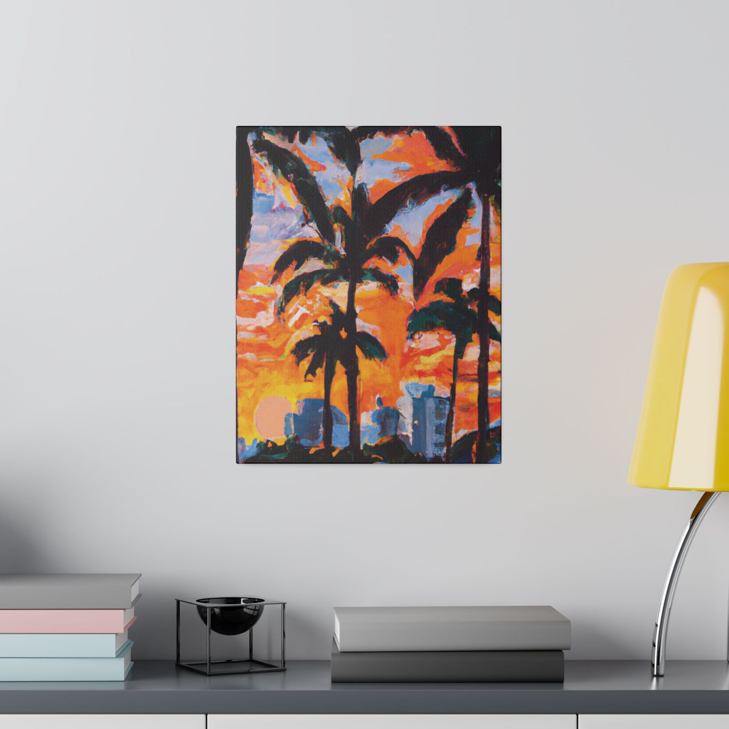 8957Q - Miami Beach Sunset Painting Print | Miami | Beach | Sunset | Poster | Home Decor | Wall Art | Canvas