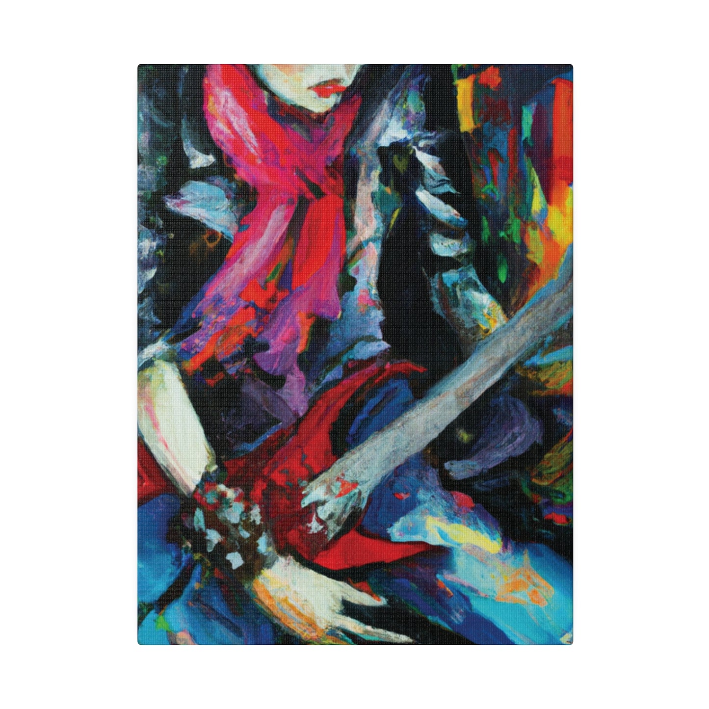 834A - Rockstar Oil Painting Style Print | Poster | Home Decor | Wall Art | Music Art | Canvas