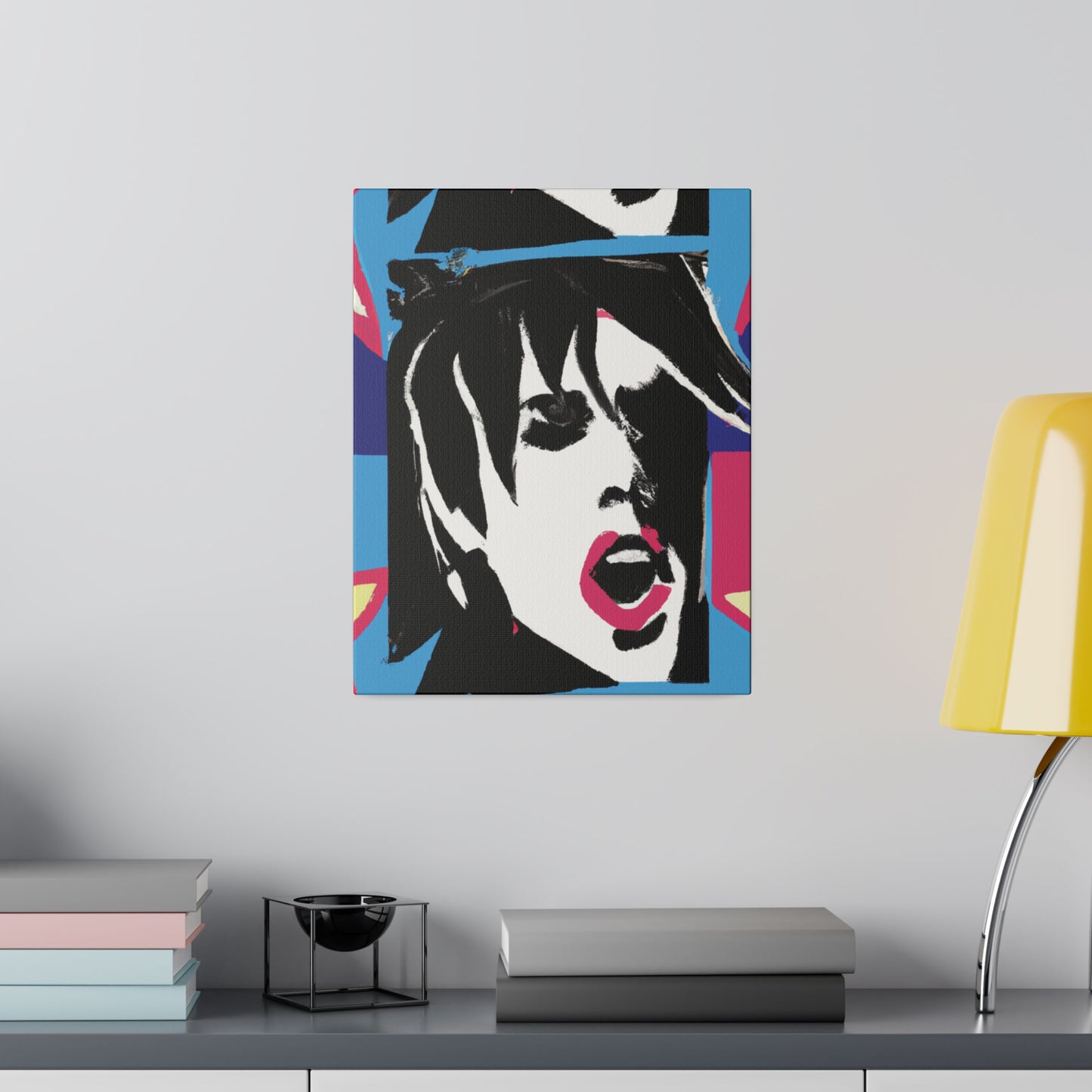 6431Q - Rockstar Painting Print | Face | Abstract | Poster | Home Decor | Wall Art | Music Art | Canvas