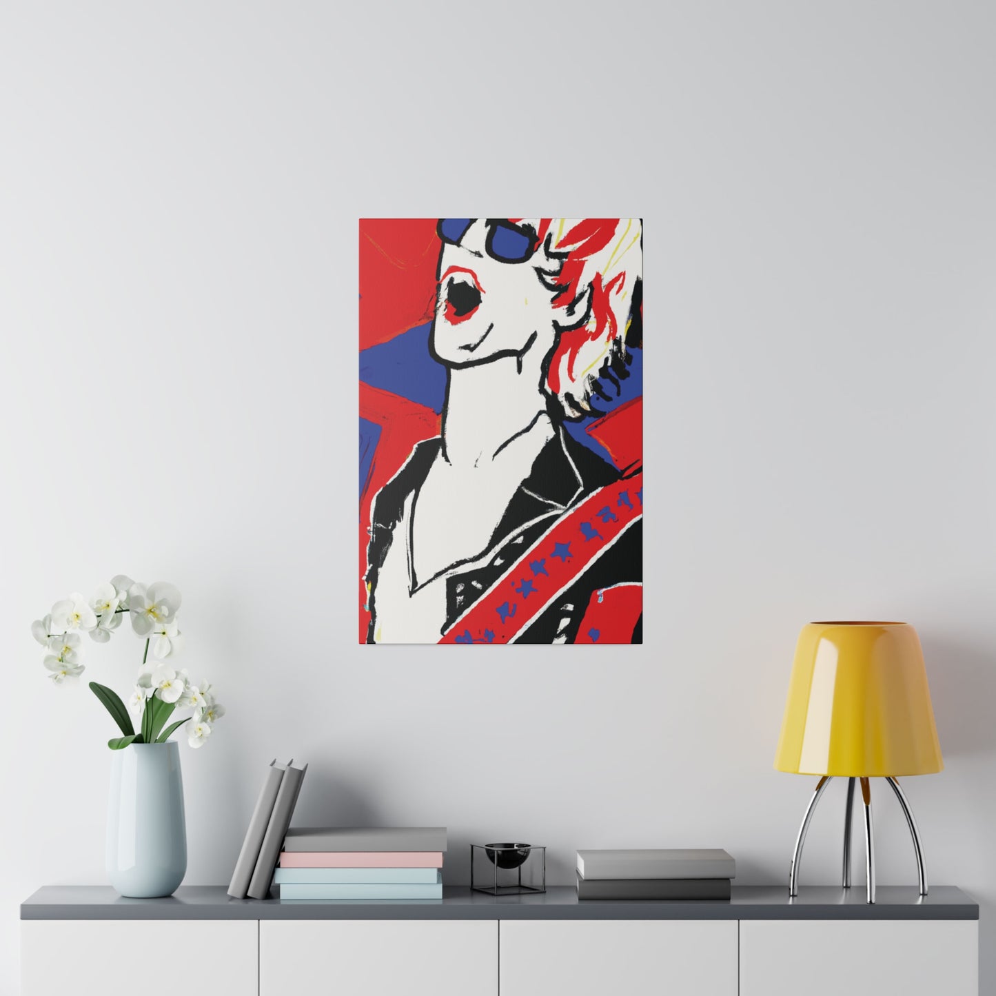 7263X - Rockstar Painting Print | Face | Abstract | Poster | Home Decor | Wall Art | Music Art | Canvas