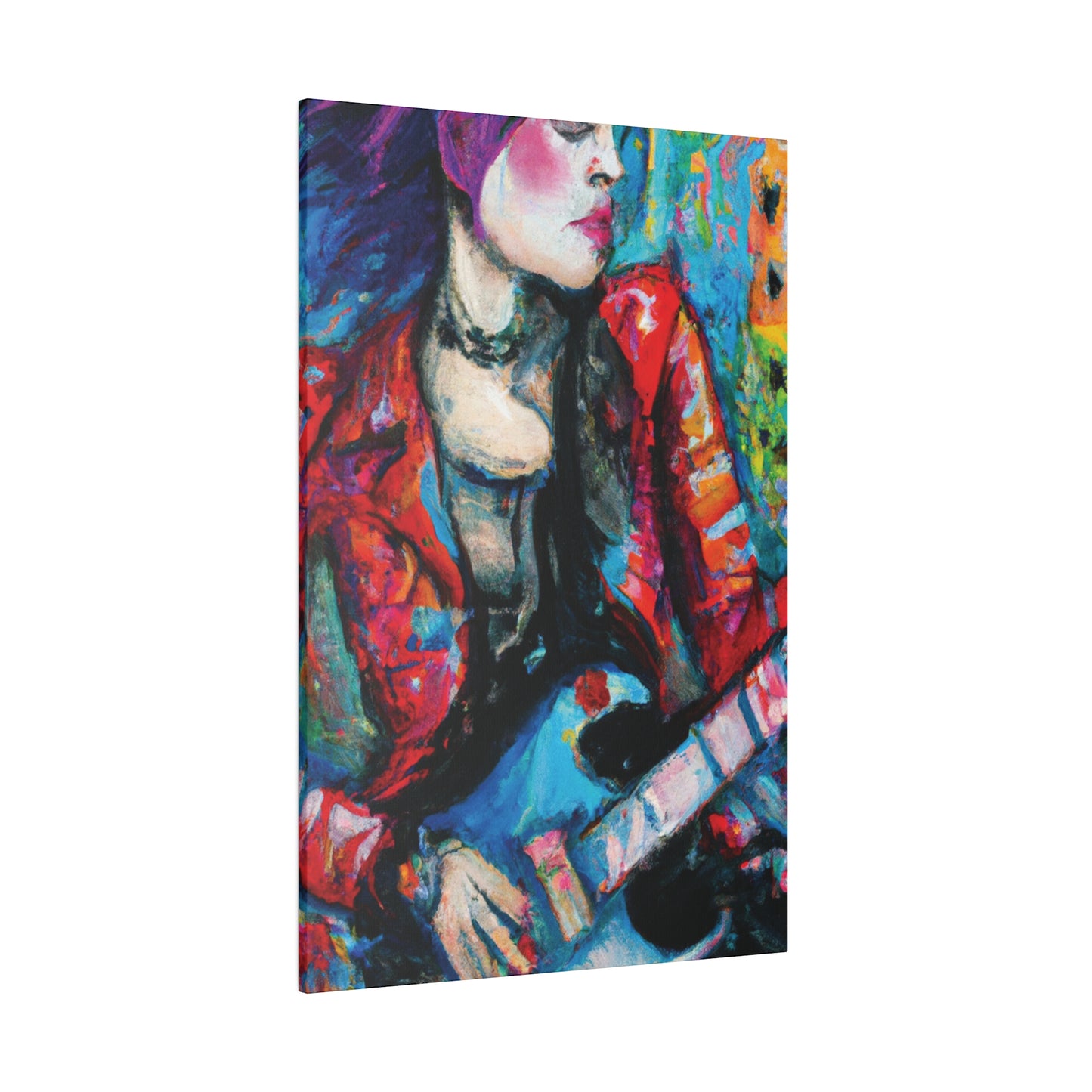 7551J - Rockstar Oil Painting Style Print | Poster | Home Decor | Wall Art | Music Art | Canvas