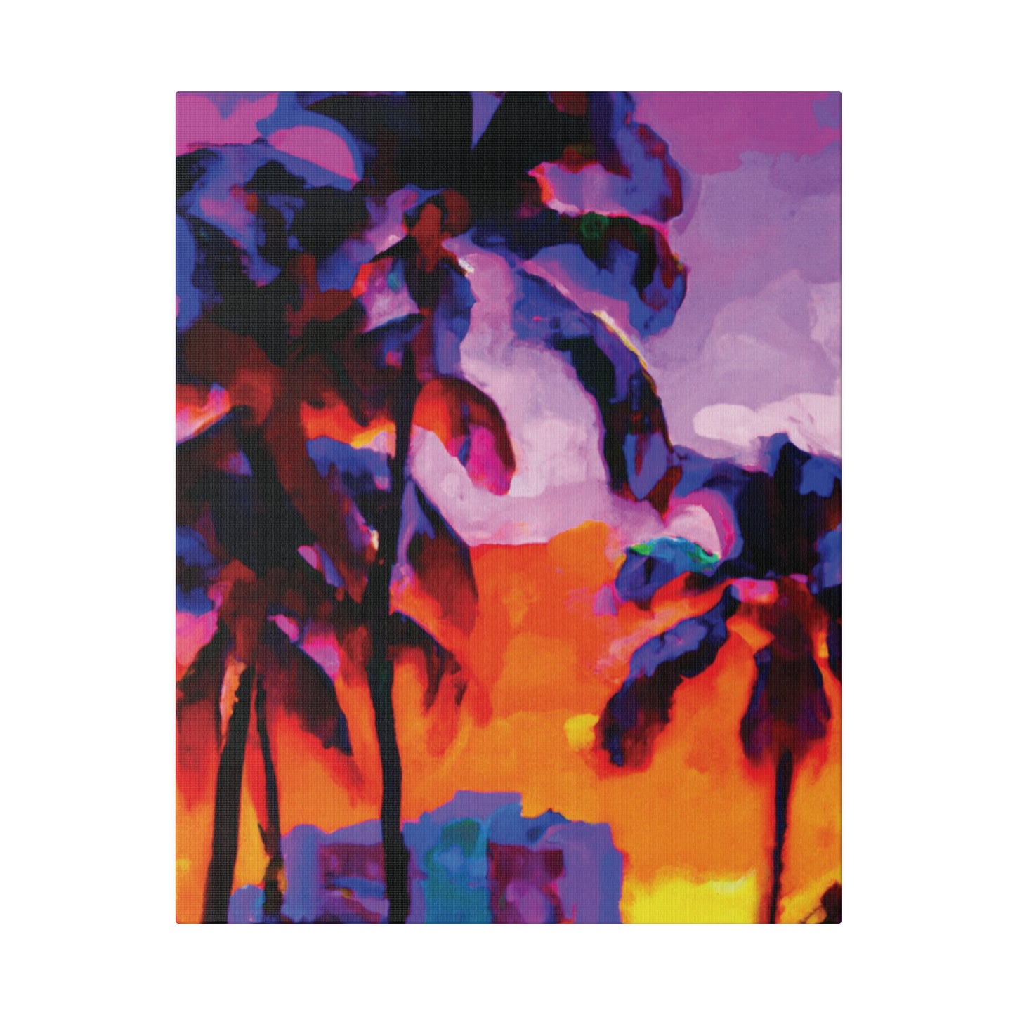 313J - Miami Beach Sunset Painting Print | Miami | Beach | Sunset | Poster | Home Decor | Wall Art | Canvas