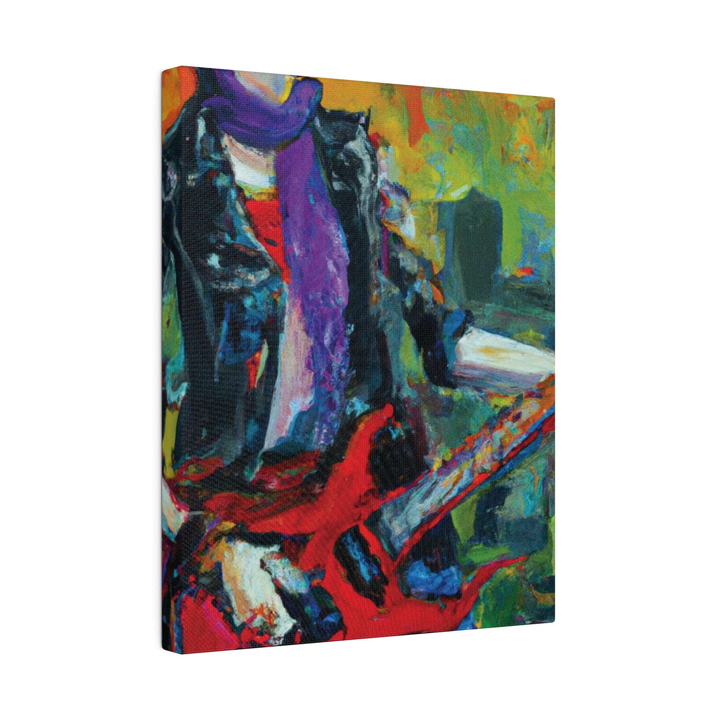 9823K - Rockstar Oil Painting Style Print | Poster | Home Decor | Wall Art | Music Art | Canvas