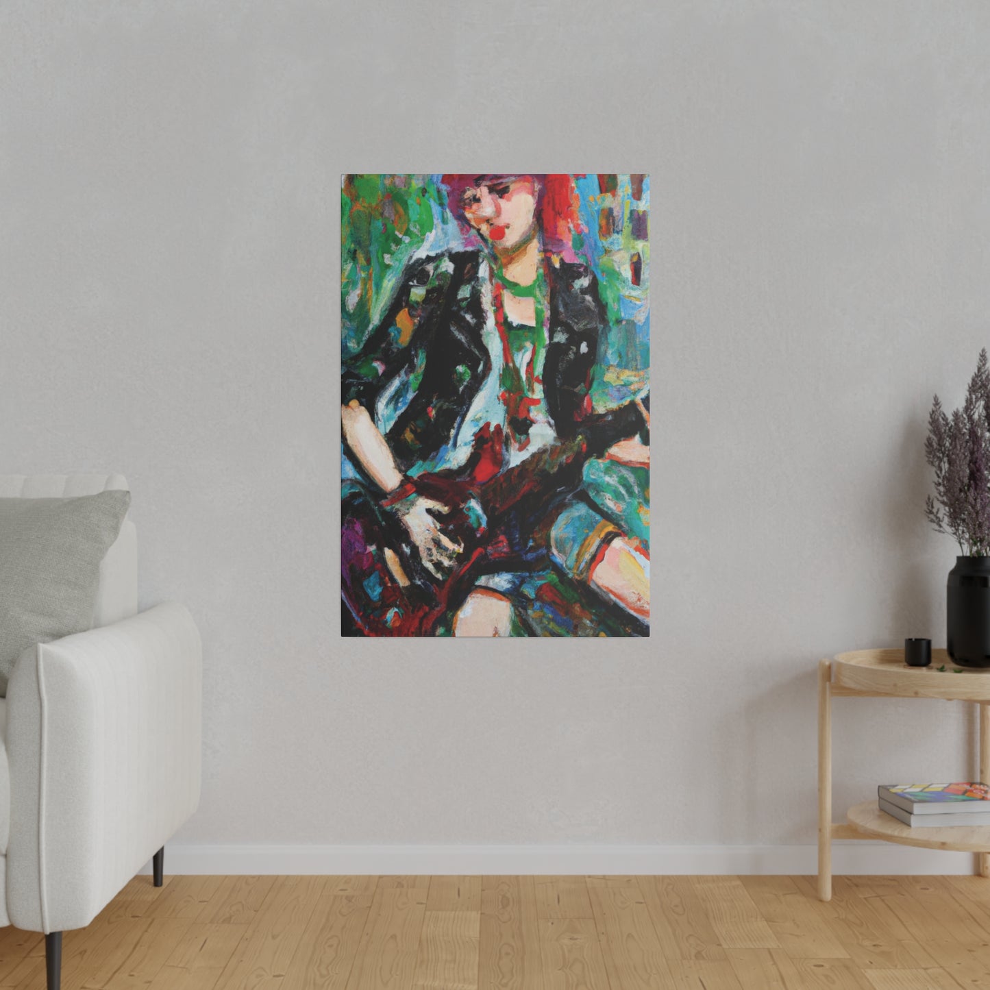 6789Z - Rockstar Oil Painting Style Print | Poster | Home Decor | Wall Art | Music Art | Canvas