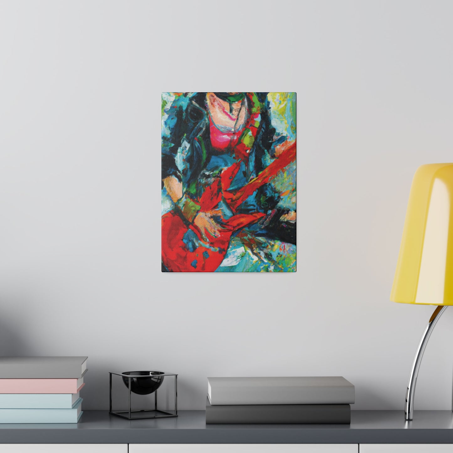 7746Y - Rockstar Oil Painting Style Print | Poster | Home Decor | Wall Art | Music Art | Canvas