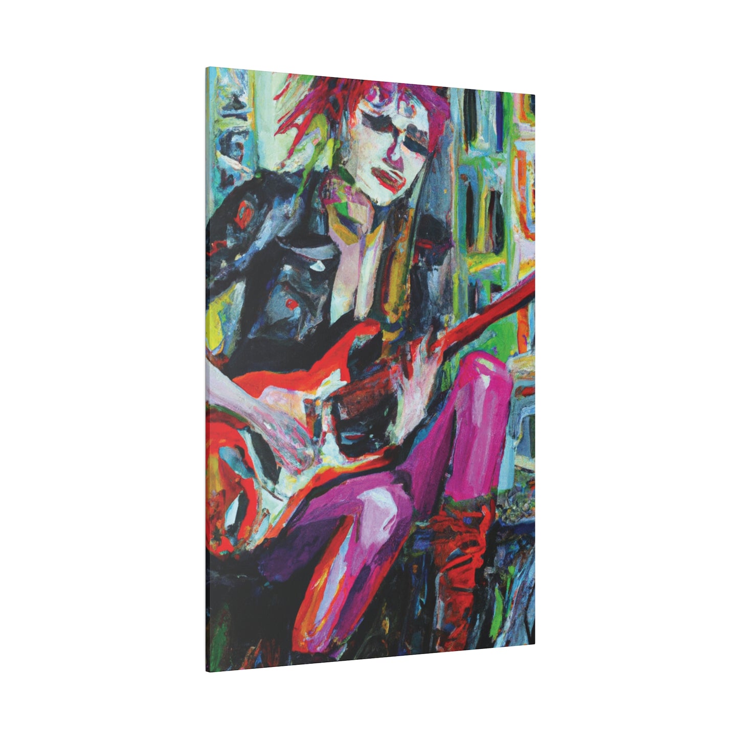 5002A - Rockstar Oil Painting Style Print | Poster | Home Decor | Wall Art | Music Art | Canvas