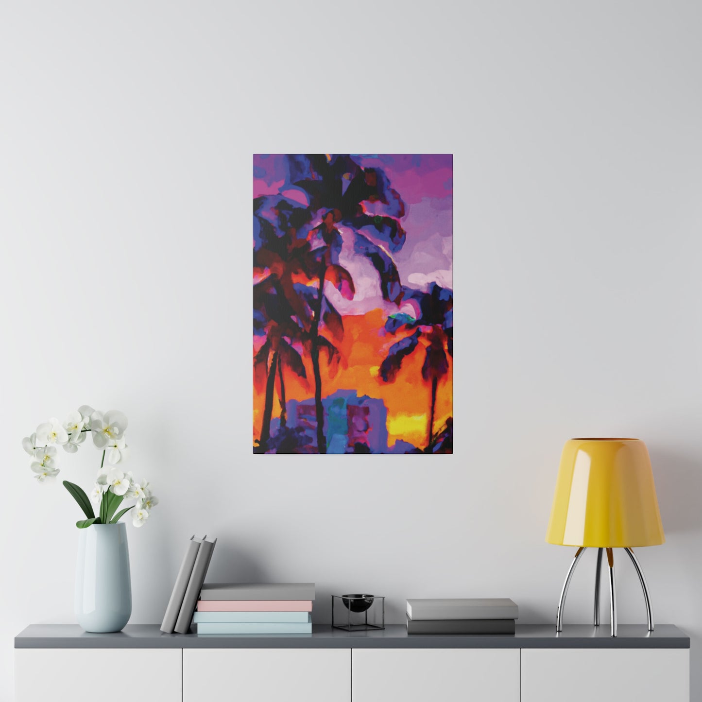 313J - Miami Beach Sunset Painting Print | Miami | Beach | Sunset | Poster | Home Decor | Wall Art | Canvas