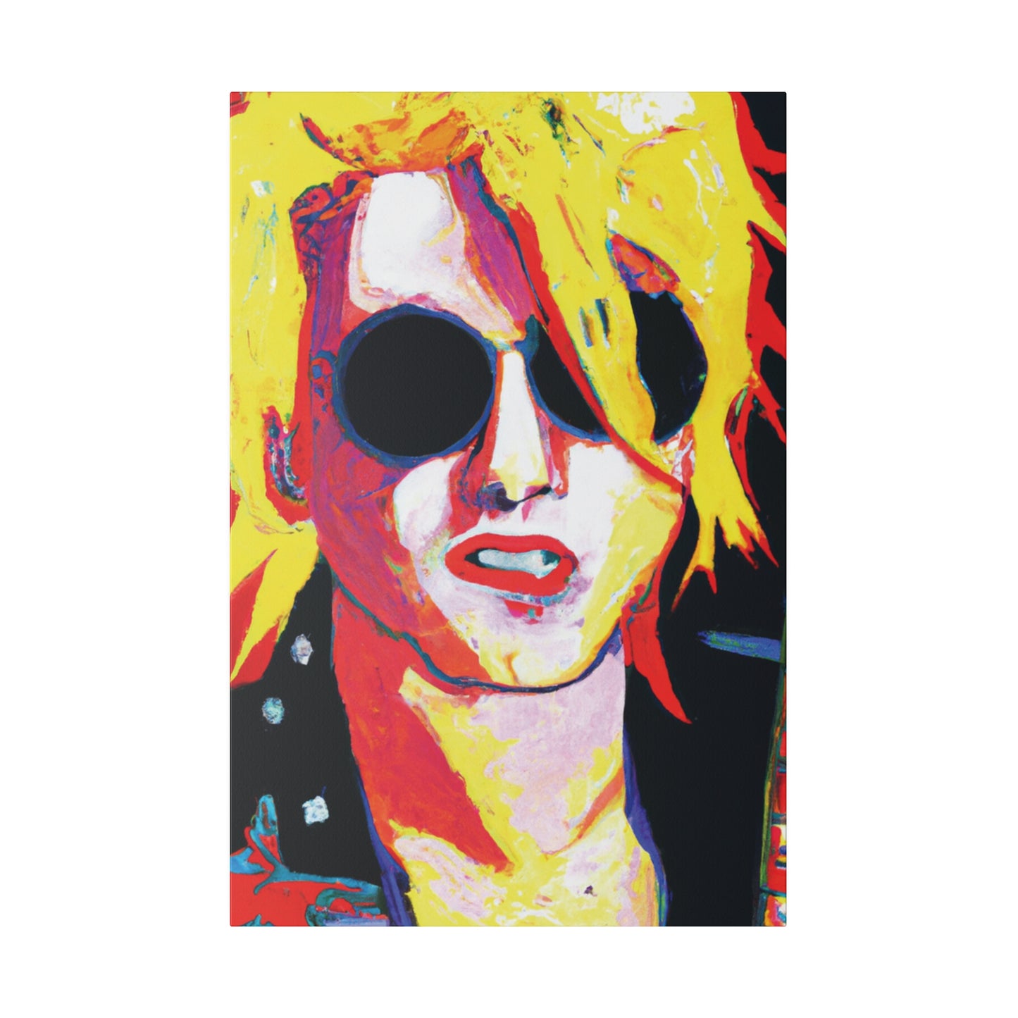 4786R - Rockstar Painting Print | Face | Abstract | Poster | Home Decor | Wall Art | Music Art | Canvas