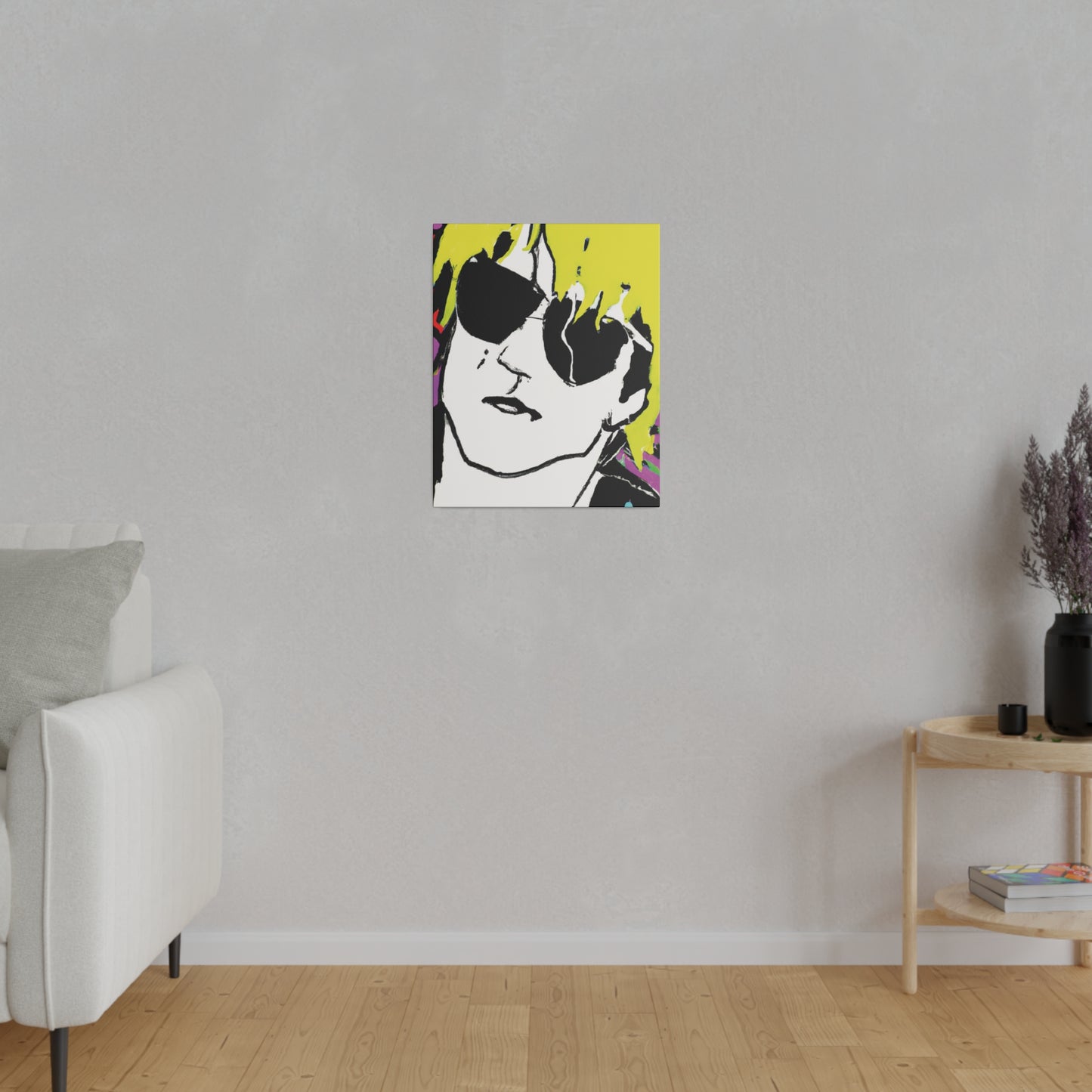 347H - Rockstar Painting Print | Face | Abstract | Poster | Home Decor | Wall Art | Music Art | Canvas