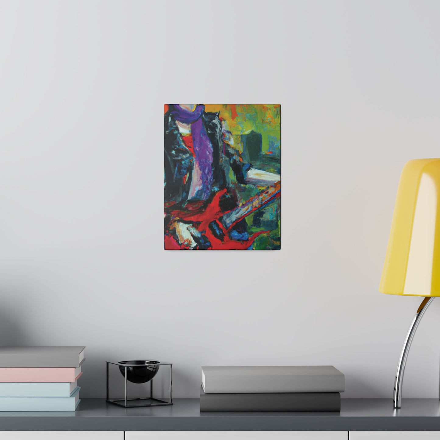 9823K - Rockstar Oil Painting Style Print | Poster | Home Decor | Wall Art | Music Art | Canvas