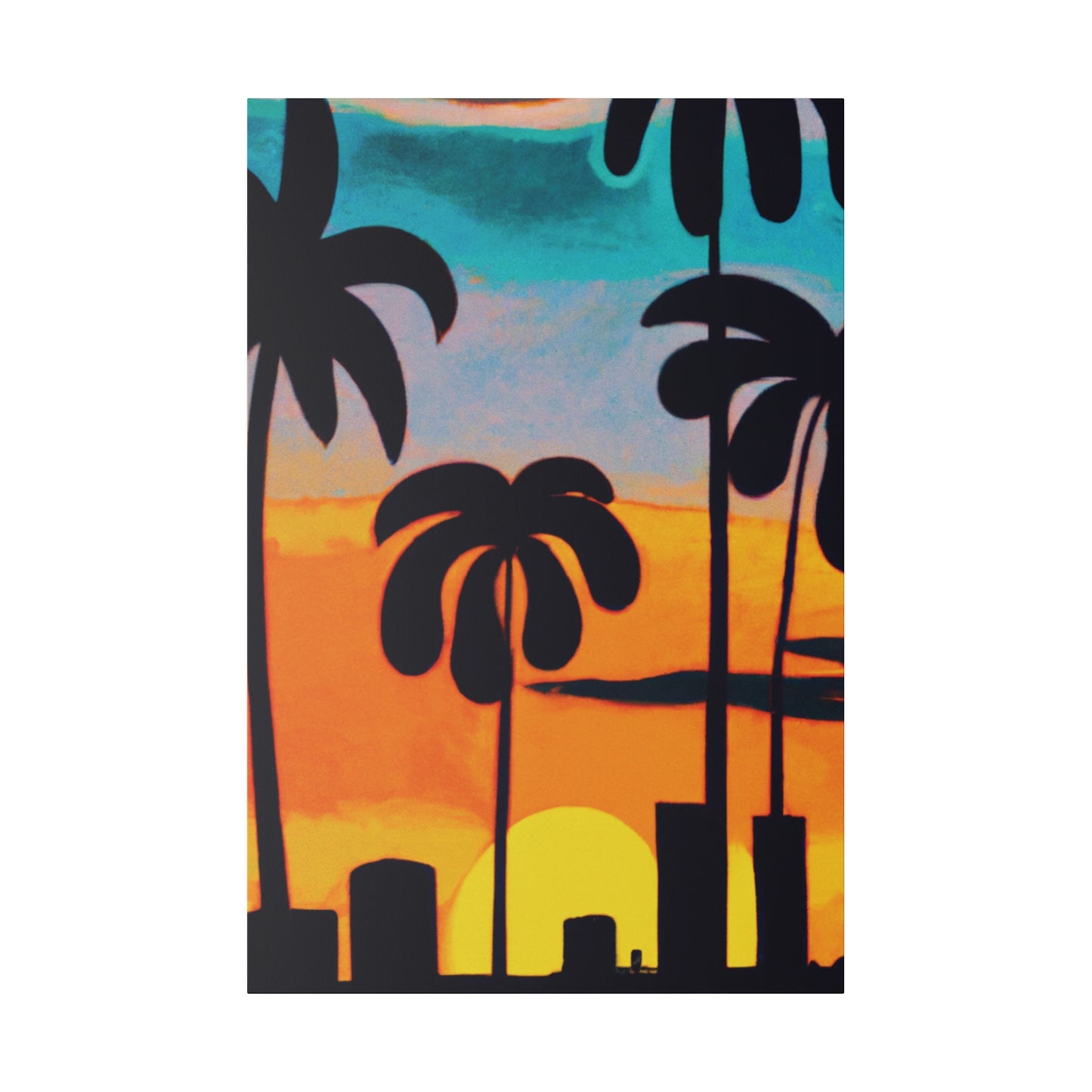 6878U - Miami Beach Sunset Painting Print | Miami | Beach | Sunset | Poster | Home Decor | Wall Art | Canvas