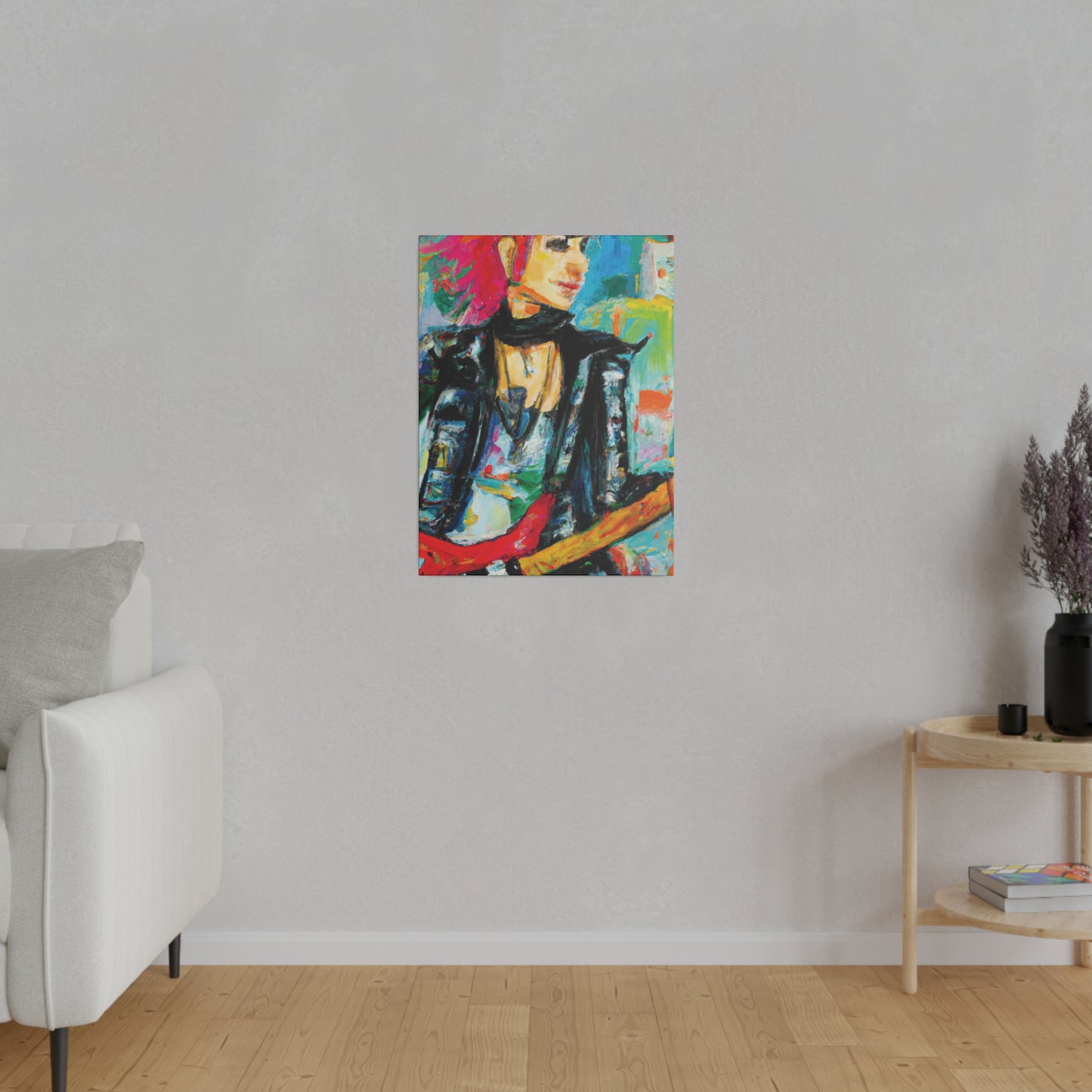 9554L - Rockstar Oil Painting Style Print | Poster | Home Decor | Wall Art | Music Art | Canvas