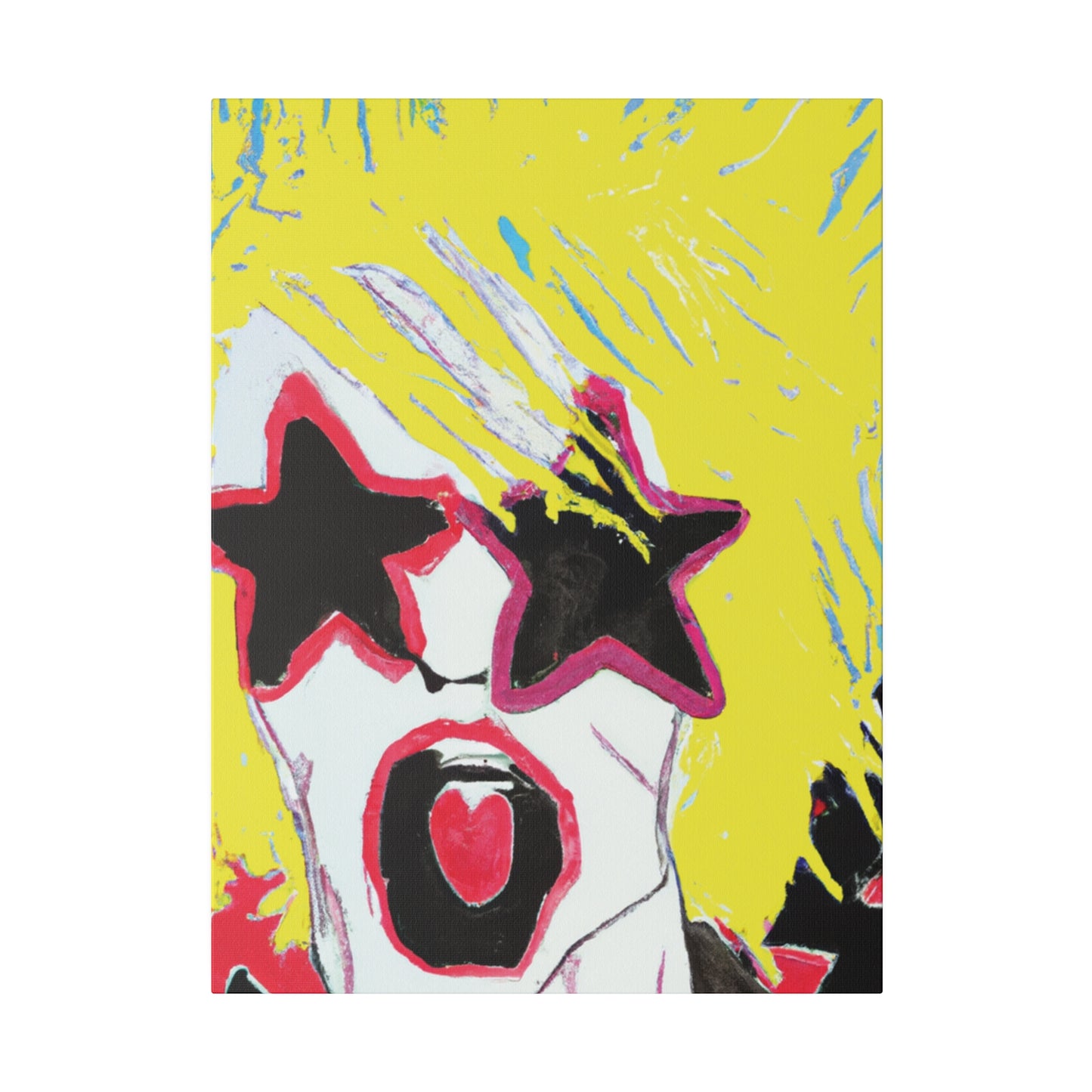 6256G - Rockstar Painting Print | Face | Abstract | Poster | Home Decor | Wall Art | Music Art | Canvas