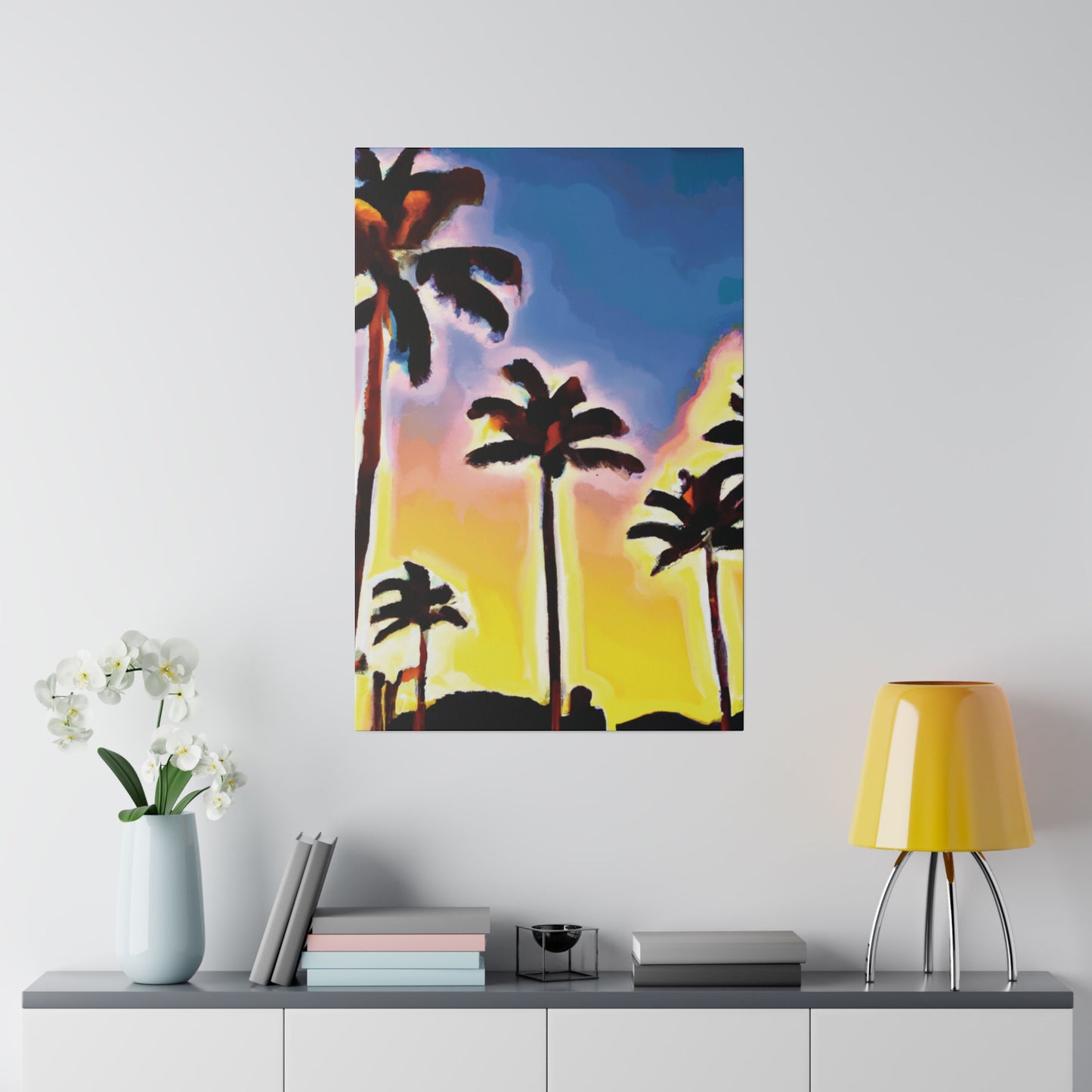 3437Q - Miami Beach Sunset Painting Print | Miami | Beach | Sunset | Poster | Home Decor | Wall Art | Canvas