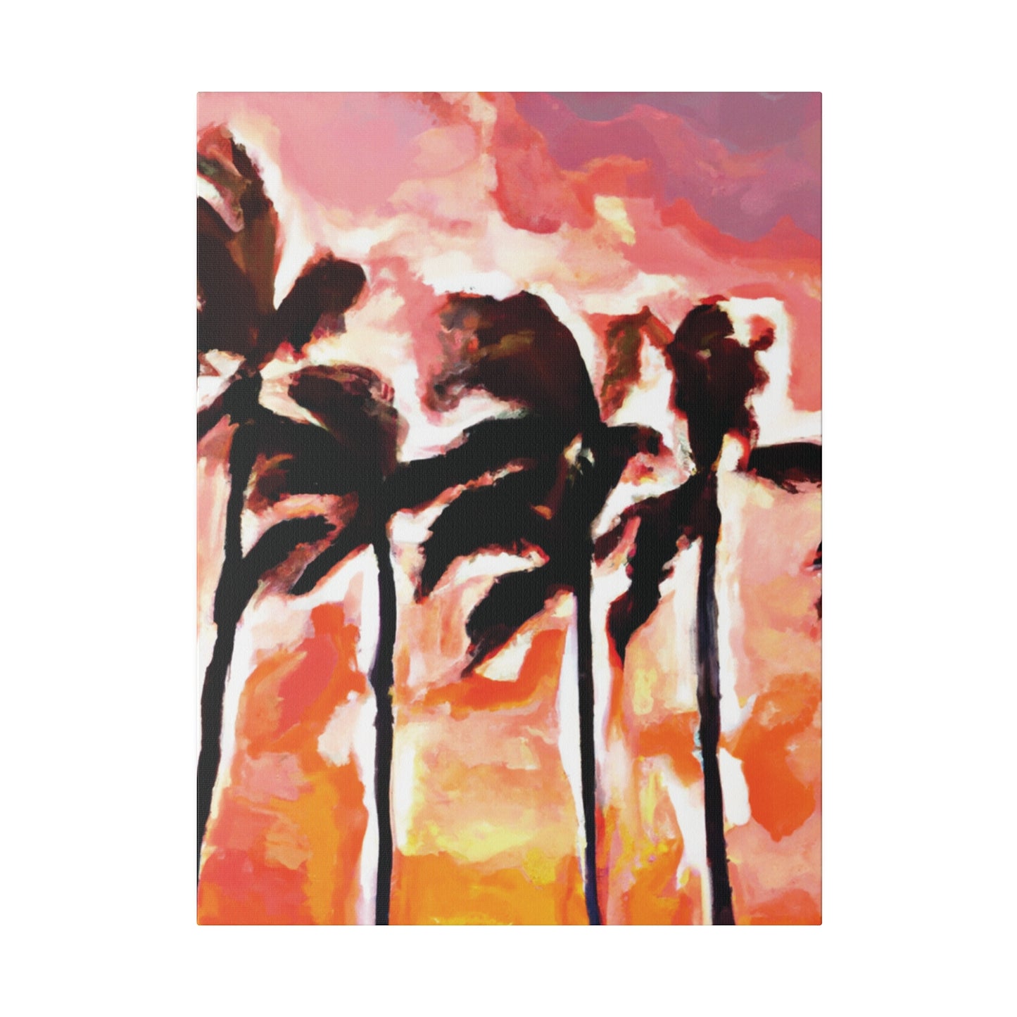 6129V - Miami Beach Sunset Painting Print | Miami | Beach | Sunset | Poster | Home Decor | Wall Art | Canvas