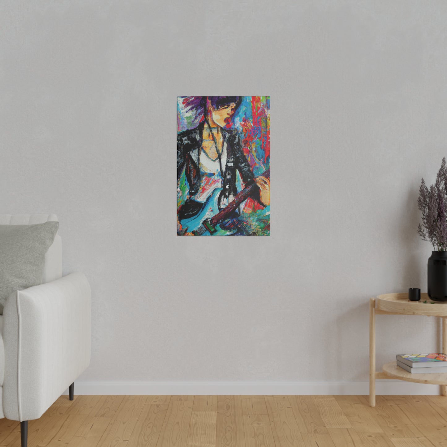 3492Z - Rockstar Oil Painting Style Print | Poster | Home Decor | Wall Art | Music Art | Canvas