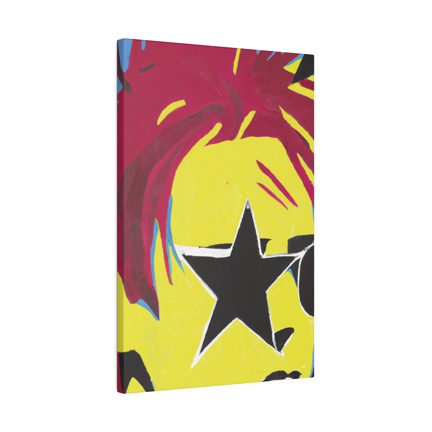 5063P - Rockstar Painting Print | Face | Abstract | Poster | Home Decor | Wall Art | Music Art | Canvas
