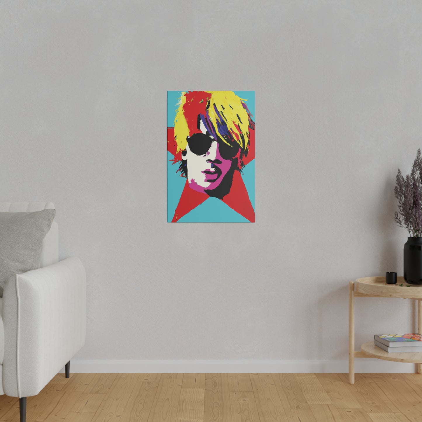 7442Q - Rockstar Painting Print | Face | Abstract | Poster | Home Decor | Wall Art | Music Art | Canvas