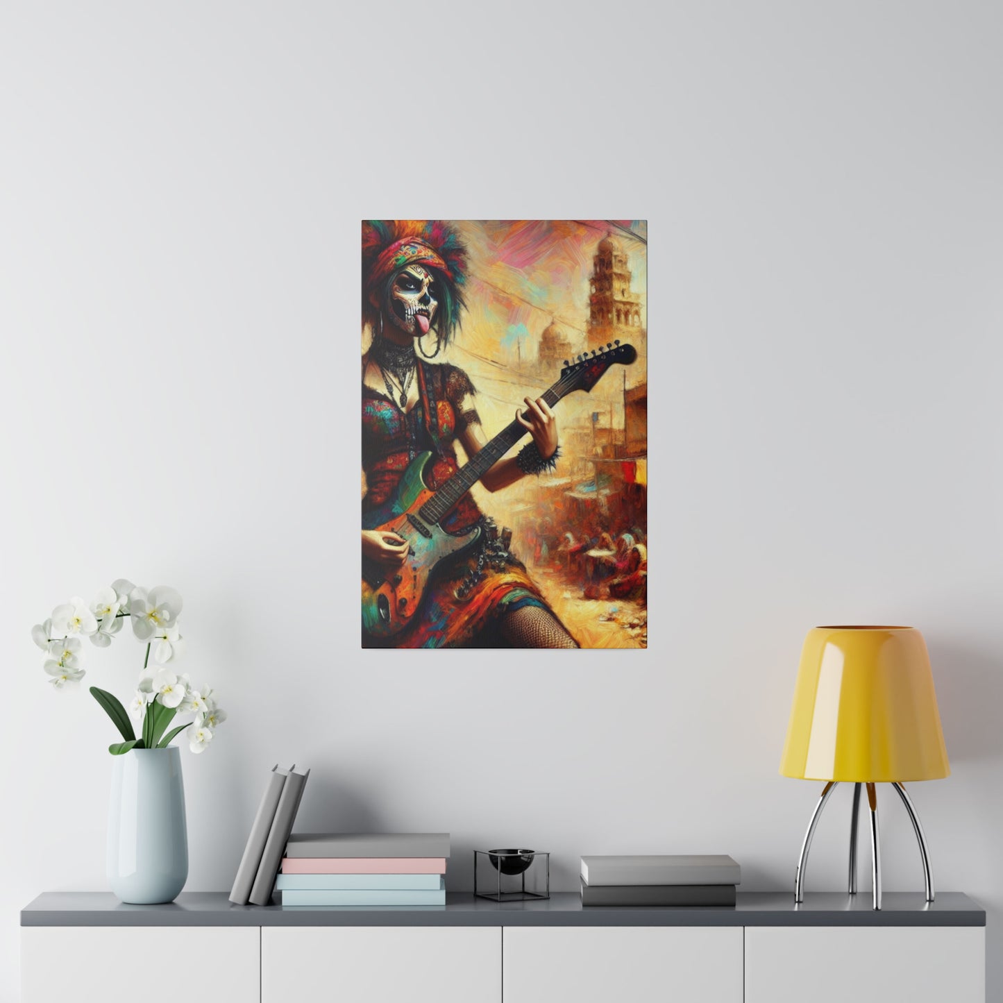 3752F - Rockstar Oil Painting Style Print | Poster | Home Decor | Wall Art | Music Art | Canvas