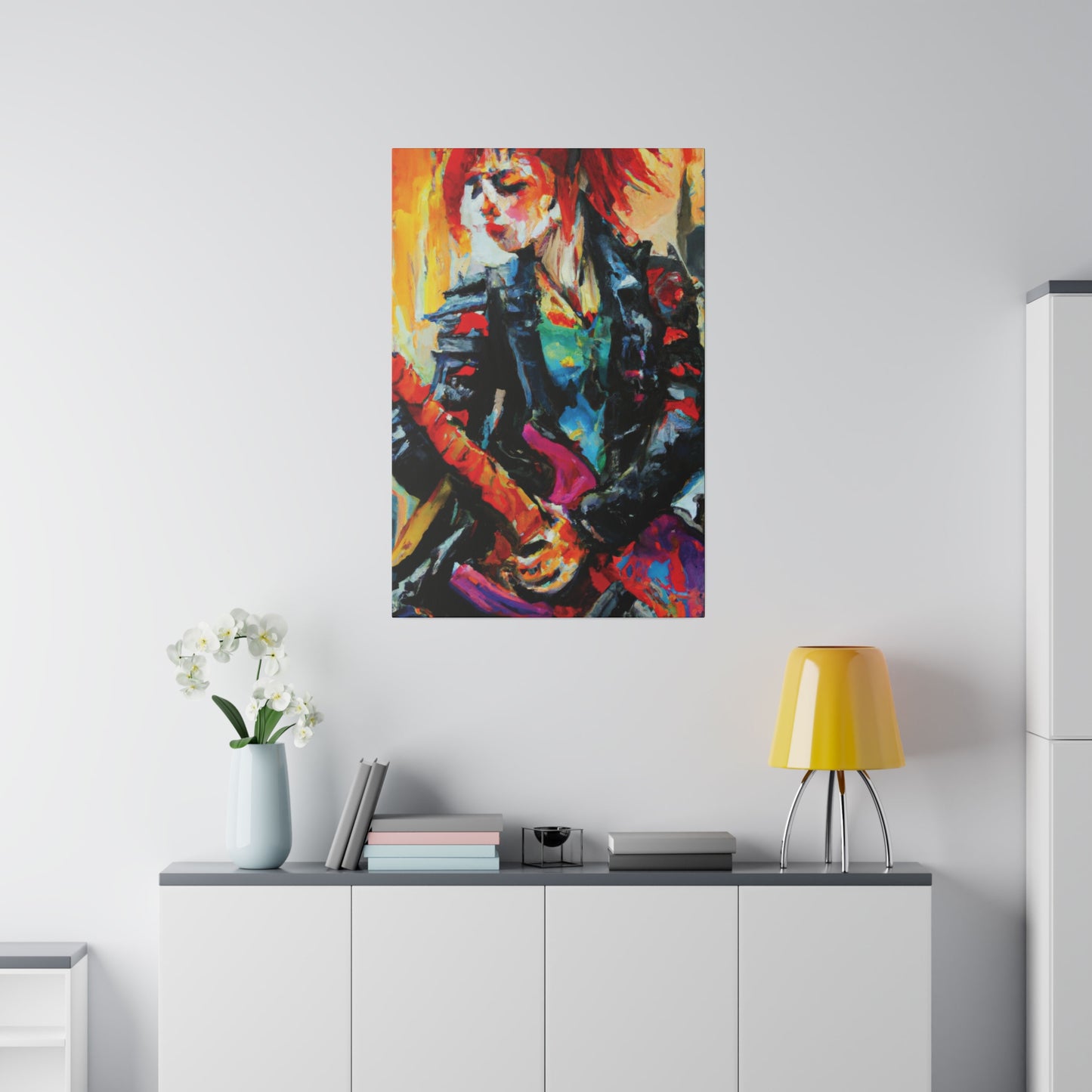 8596X - Rockstar Oil Painting Style Print | Poster | Home Decor | Wall Art | Music Art | Canvas