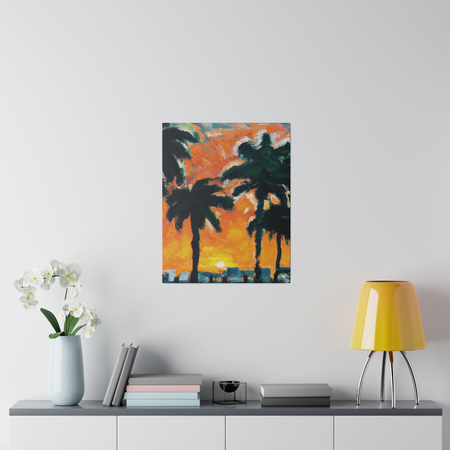 9571T - Miami Beach Sunset Painting Print | Miami | Beach | Sunset | Poster | Home Decor | Wall Art | Canvas