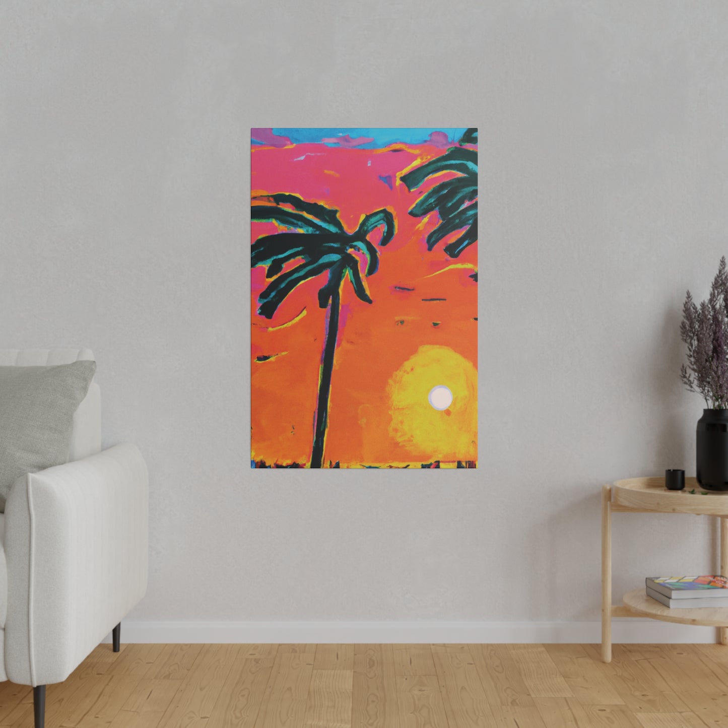 7273U - Miami Beach Sunset Painting Print | Miami | Beach | Sunset | Poster | Home Decor | Wall Art | Canvas