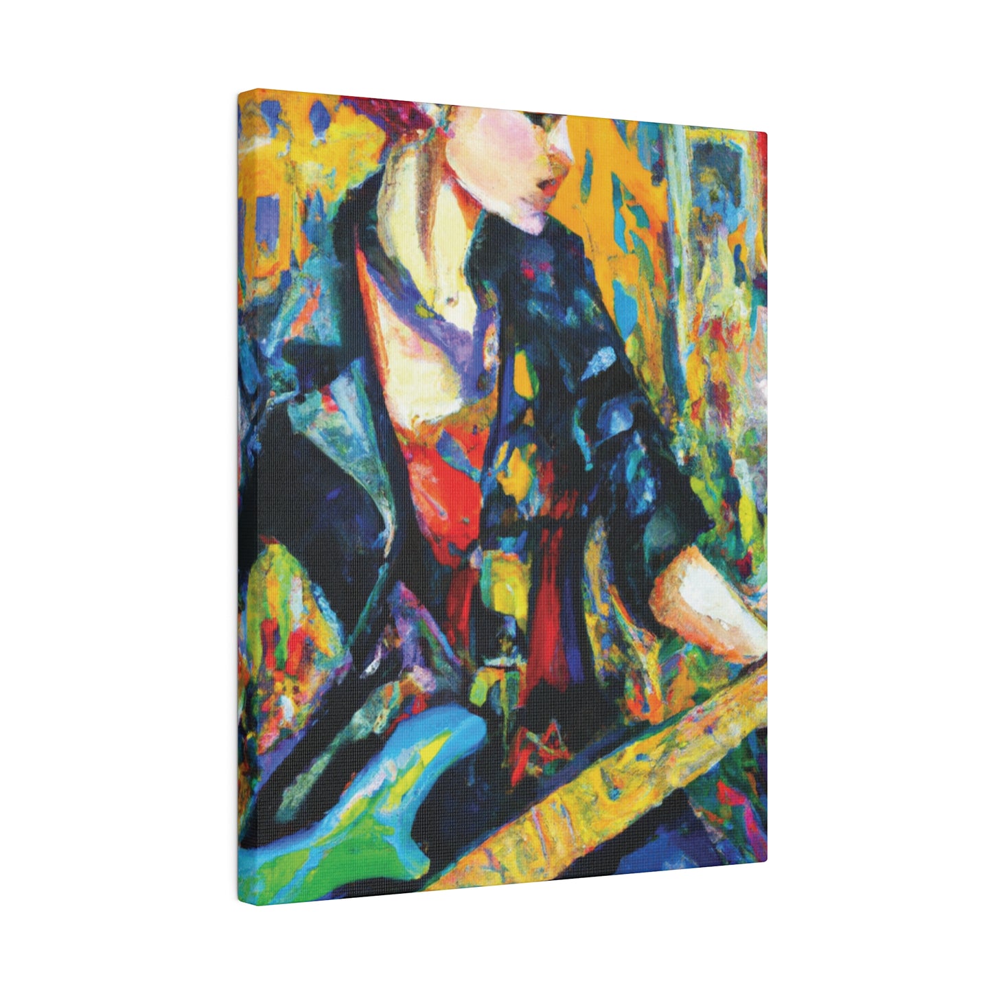 5192N - Rockstar Oil Painting Style Print | Poster | Home Decor | Wall Art | Music Art | Canvas