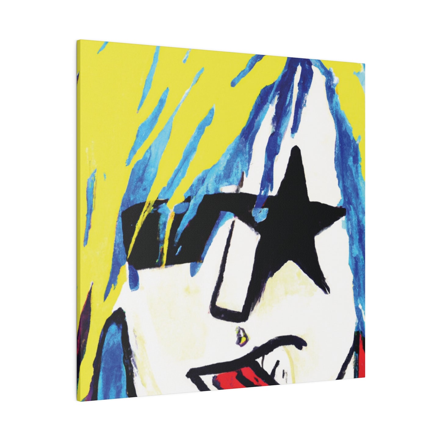 8584V - Rockstar Painting Print | Face | Abstract | Poster | Home Decor | Wall Art | Music Art | Canvas