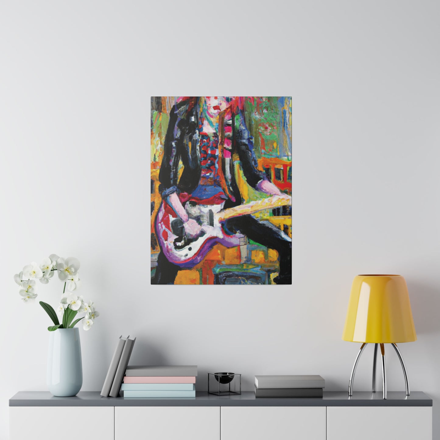 834H - Rockstar Oil Painting Style Print | Poster | Home Decor | Wall Art | Music Art | Canvas