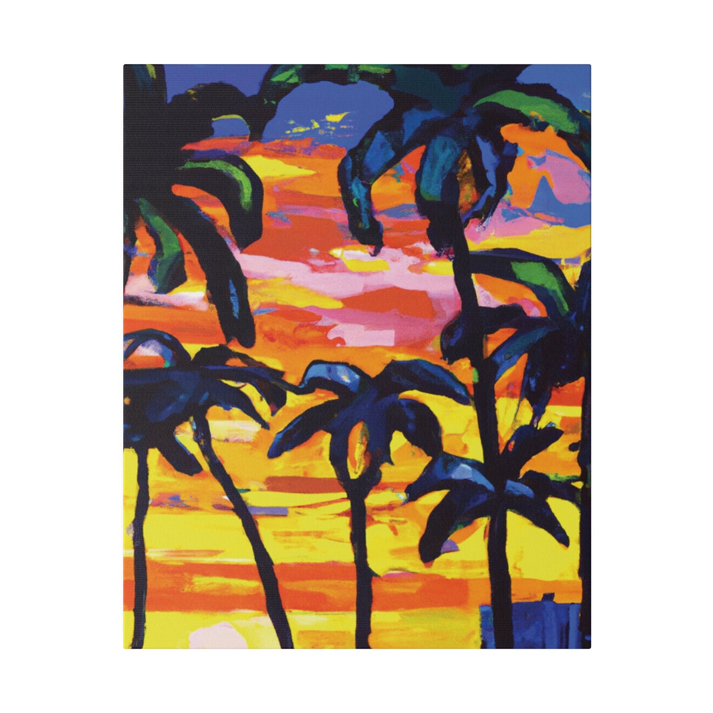 9087W - Miami Beach Sunset Painting Print | Miami | Beach | Sunset | Poster | Home Decor | Wall Art | Canvas