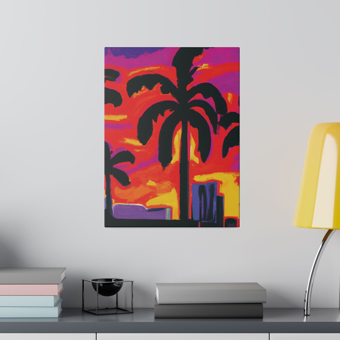 4066V - Miami Beach Sunset Painting Print | Miami | Beach | Sunset | Poster | Home Decor | Wall Art | Canvas