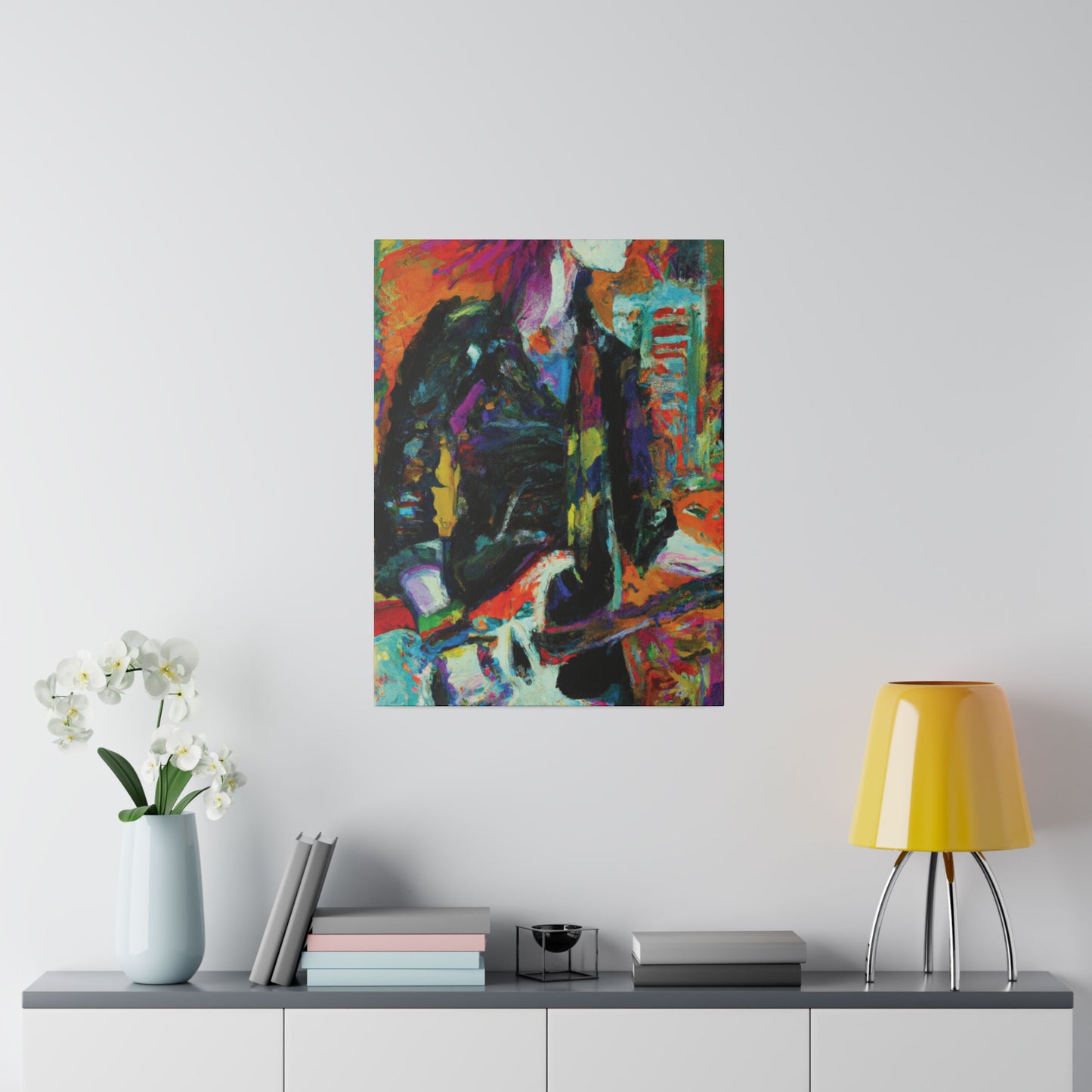 8673Z - Rockstar Oil Painting Style Print | Poster | Home Decor | Wall Art | Music Art | Canvas