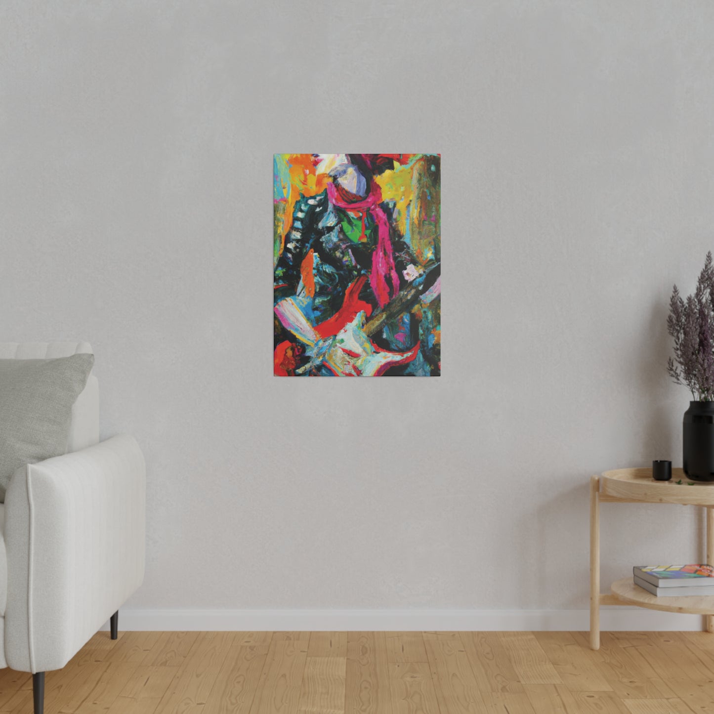 8579X - Rockstar Oil Painting Style Print | Poster | Home Decor | Wall Art | Music Art | Canvas