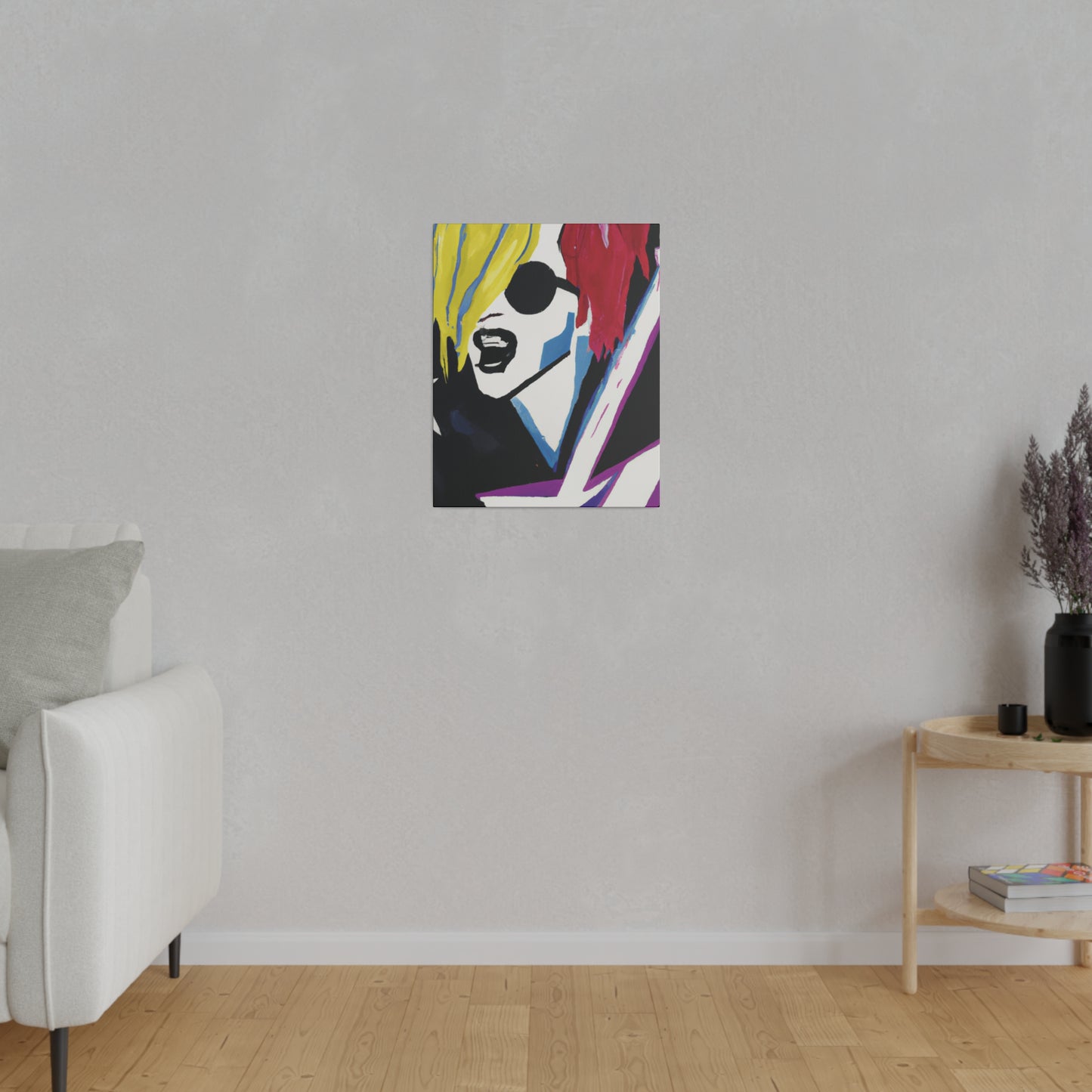 8784F - Rockstar Painting Print | Face | Abstract | Poster | Home Decor | Wall Art | Music Art | Canvas