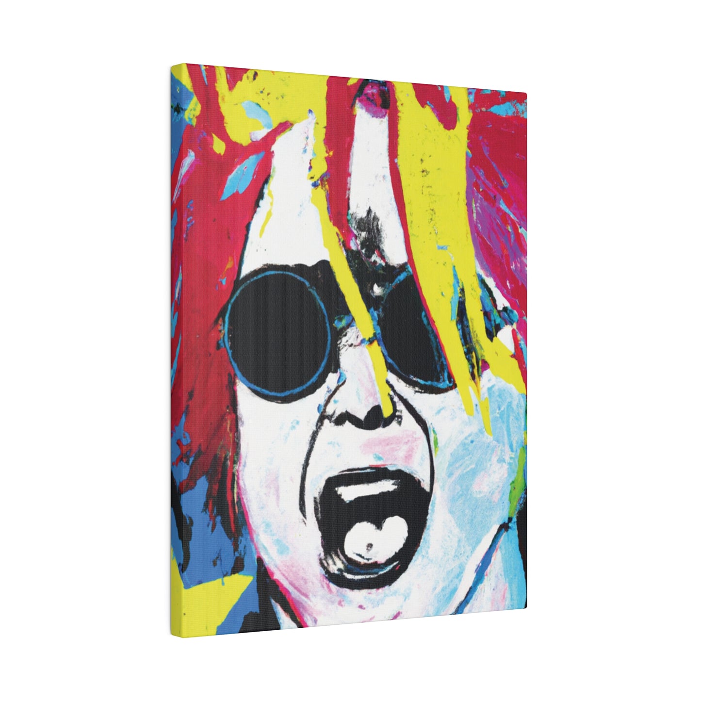 9456X - Rockstar Painting Print | Face | Abstract | Poster | Home Decor | Wall Art | Music Art | Canvas