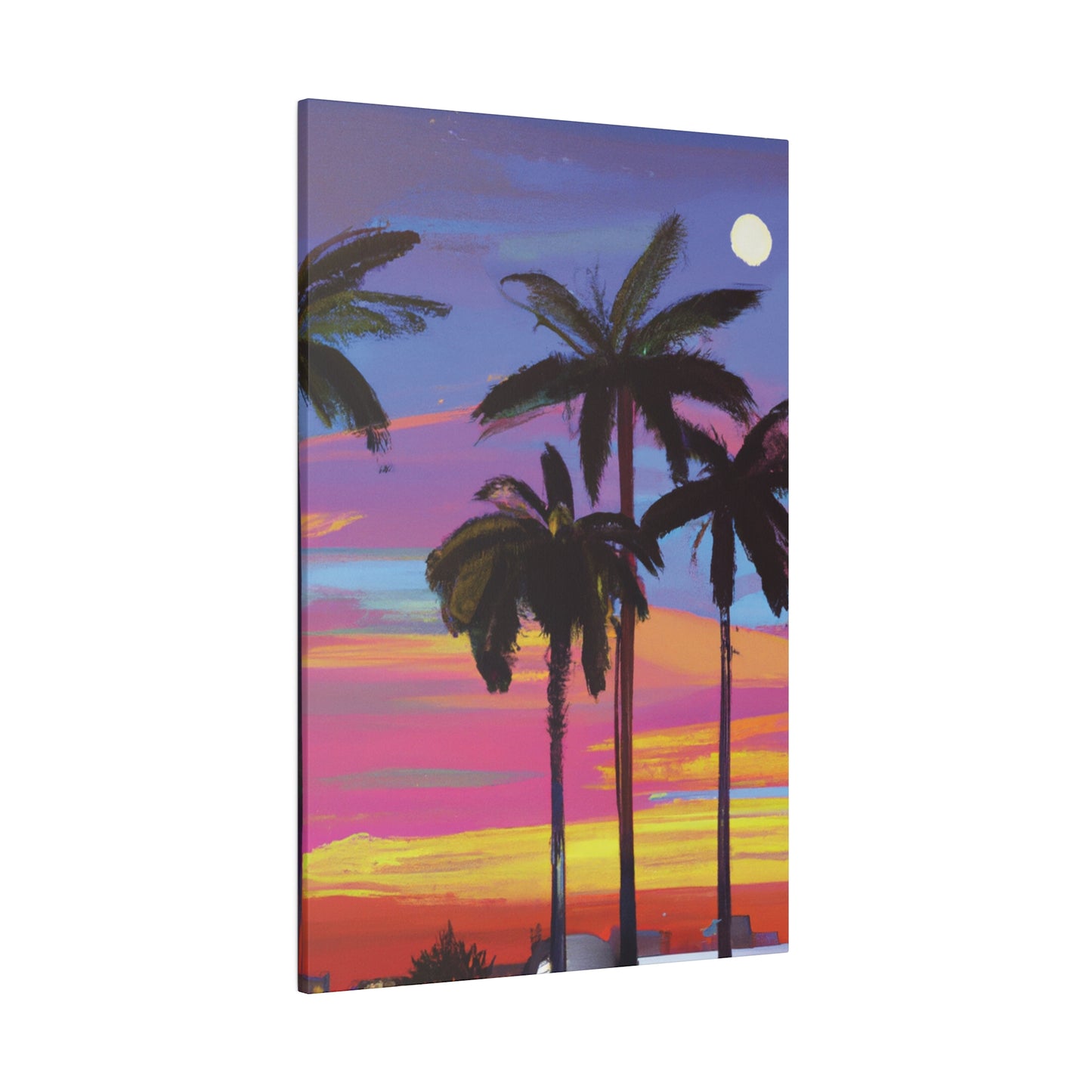 4360Y - Miami Beach Sunset Painting Print | Miami | Beach | Sunset | Poster | Home Decor | Wall Art | Canvas