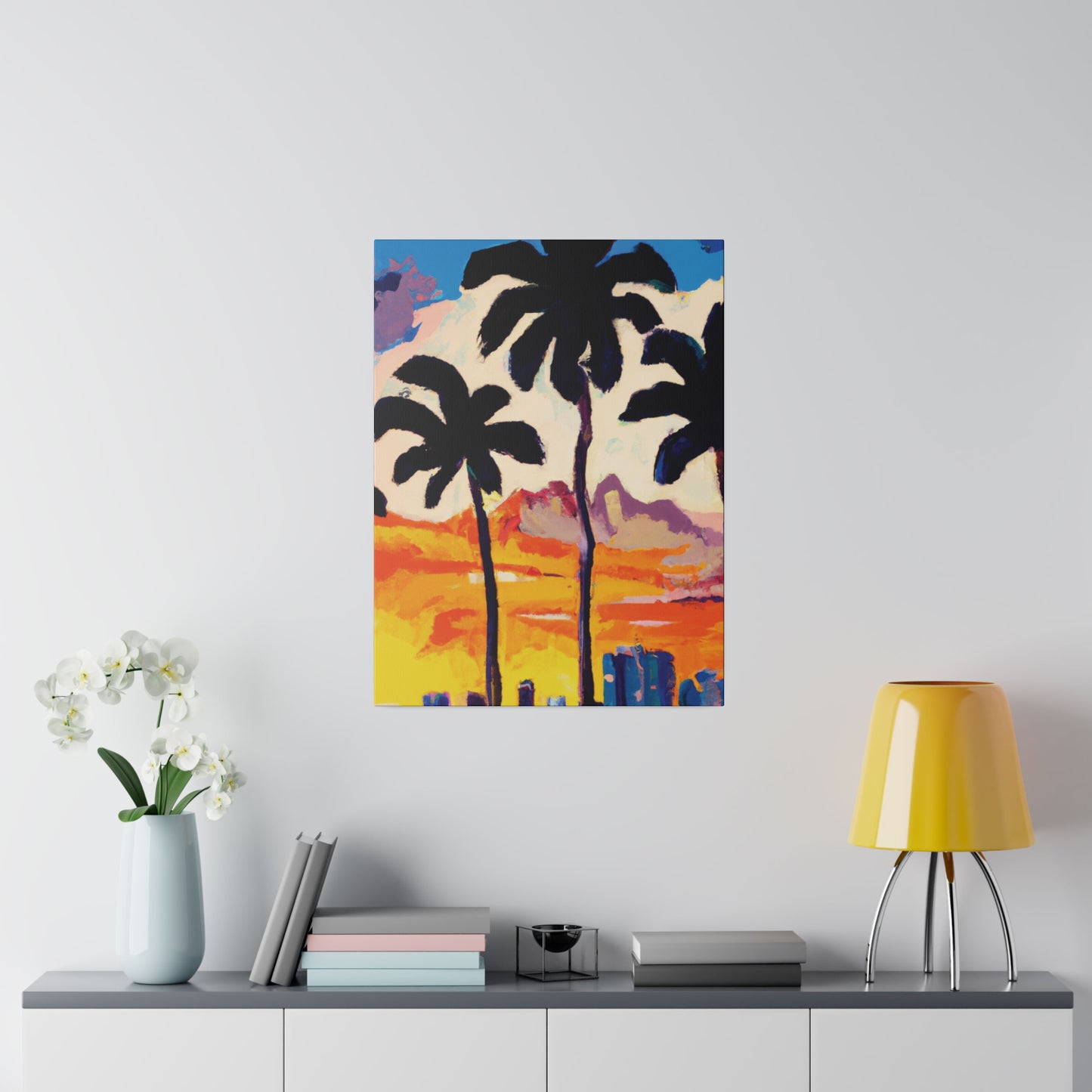 6586K - Miami Beach Sunset Painting Print | Miami | Beach | Sunset | Poster | Home Decor | Wall Art | Canvas