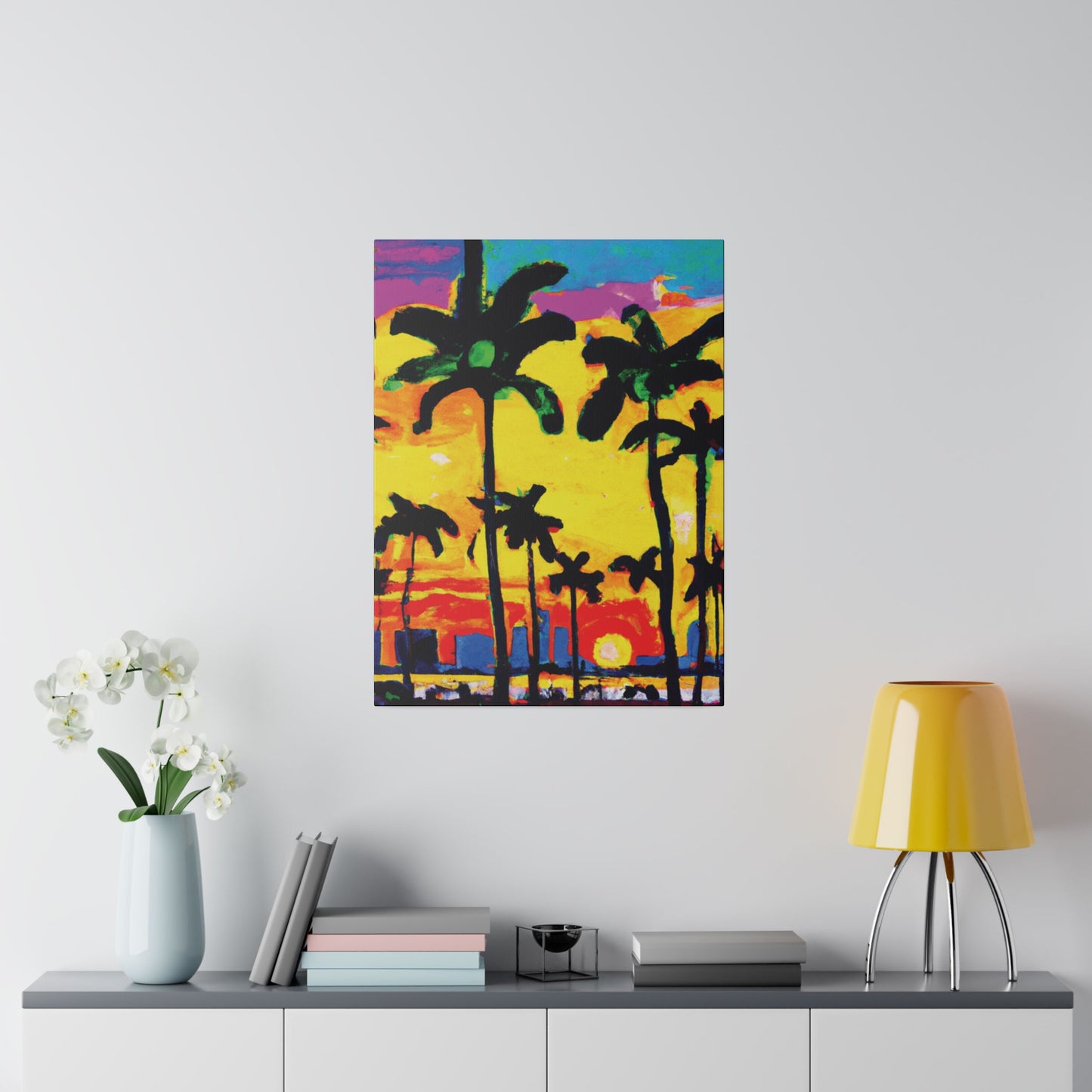 9497Z - Miami Beach Sunset Painting Print | Miami | Beach | Sunset | Poster | Home Decor | Wall Art | Canvas