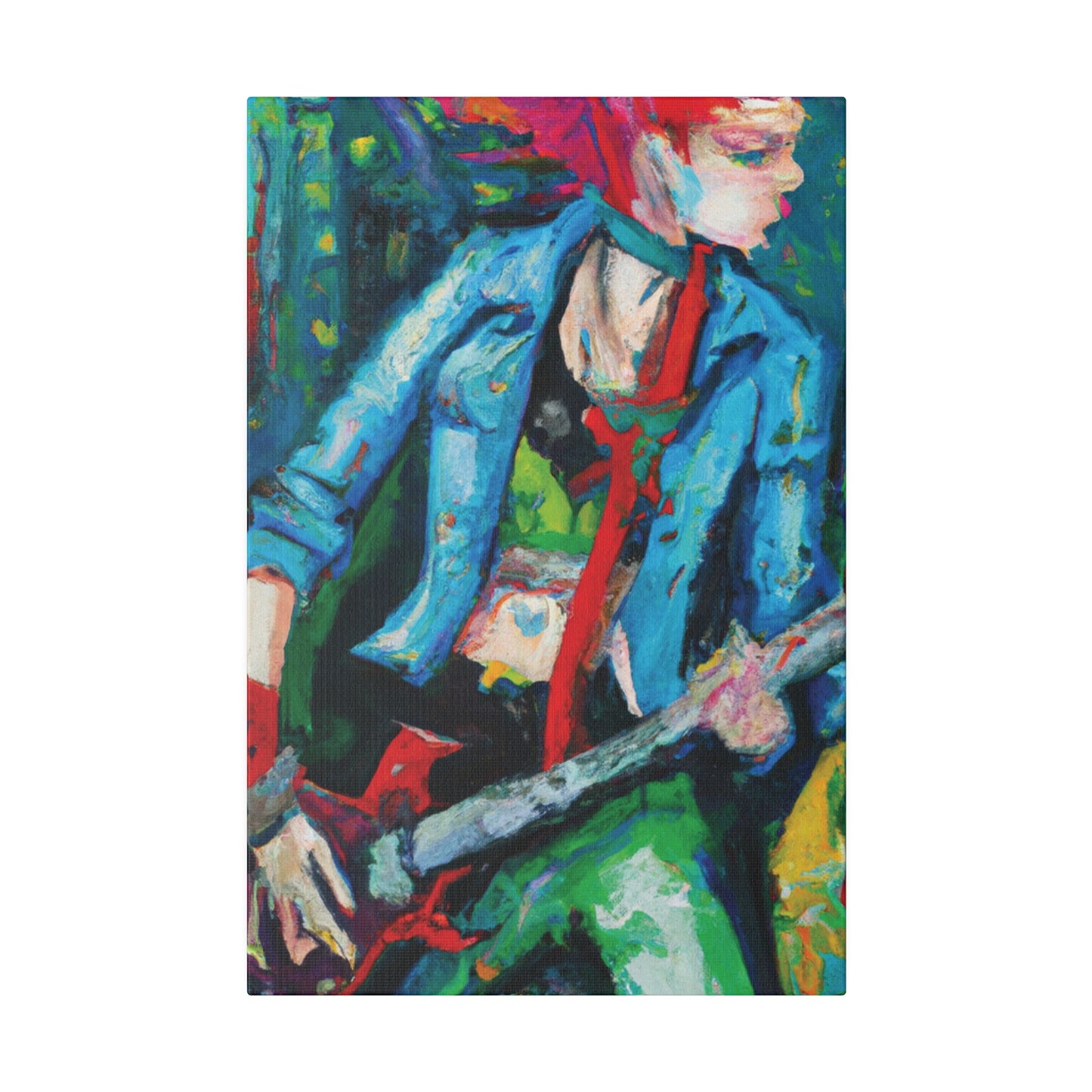 6775F - Rockstar Oil Painting Style Print | Poster | Home Decor | Wall Art | Music Art | Canvas