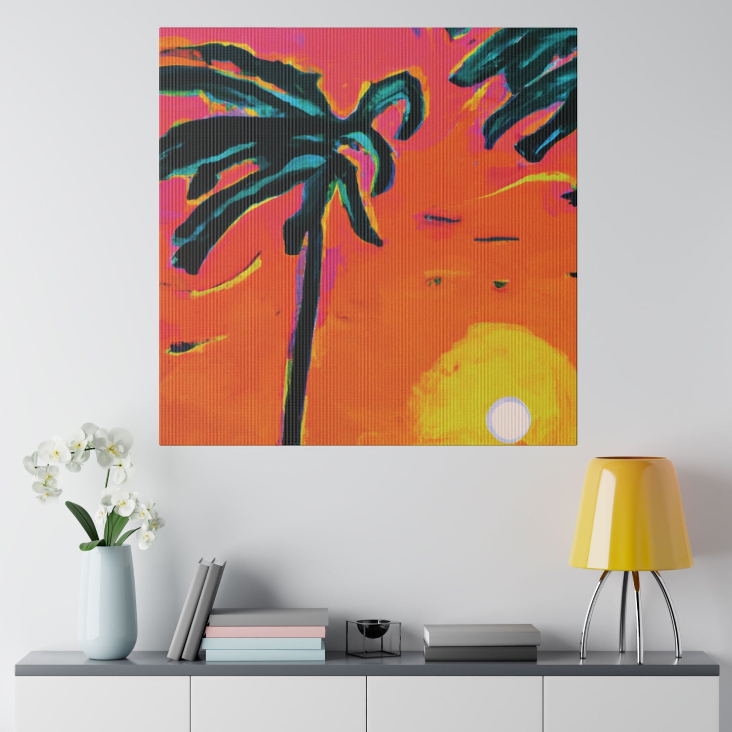 7273U - Miami Beach Sunset Painting Print | Miami | Beach | Sunset | Poster | Home Decor | Wall Art | Canvas