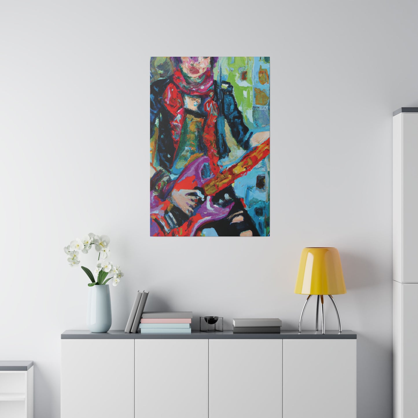 4286K - Rockstar Oil Painting Style Print | Poster | Home Decor | Wall Art | Music Art | Canvas