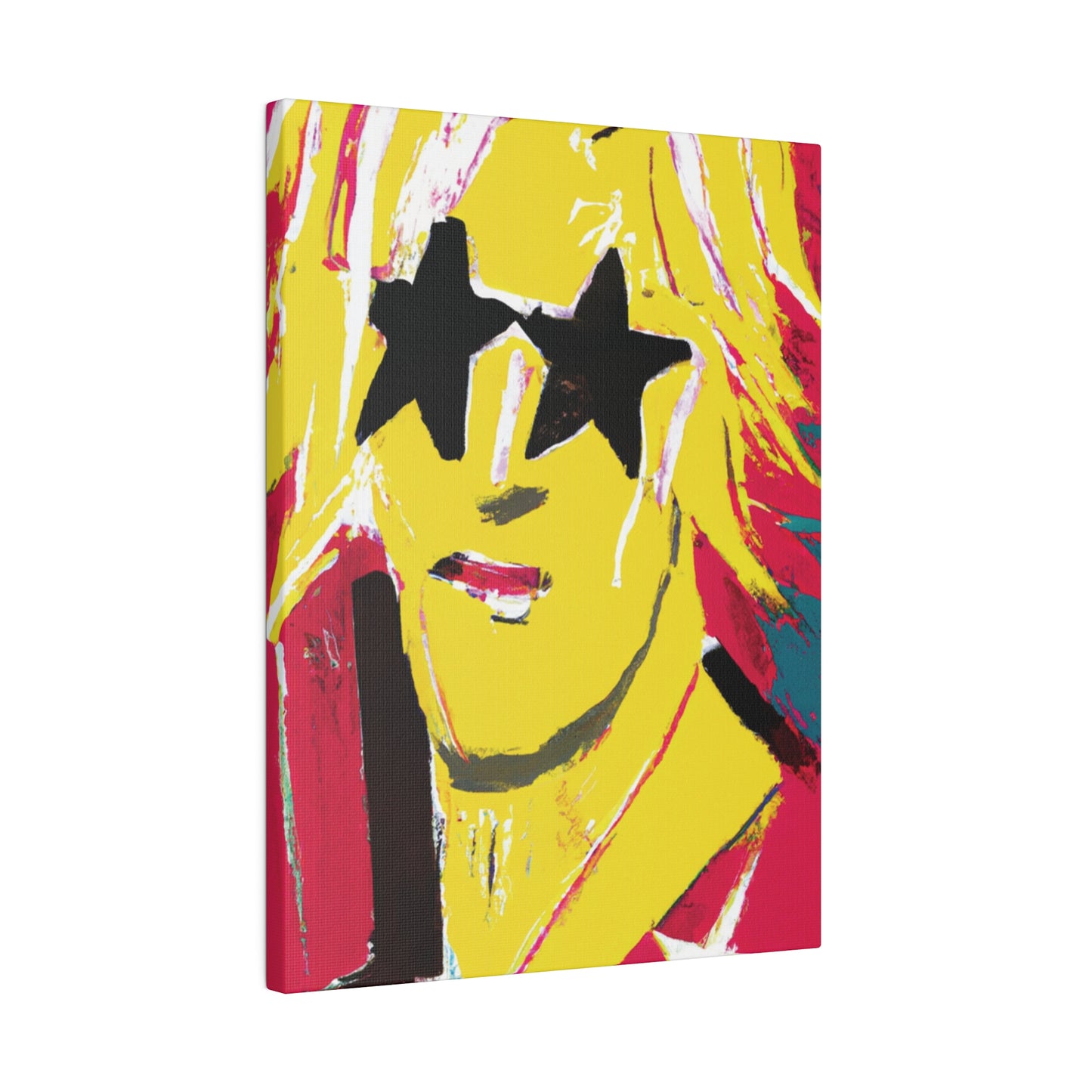 5263T - Rockstar Painting Print | Face | Abstract | Poster | Home Decor | Wall Art | Music Art | Canvas